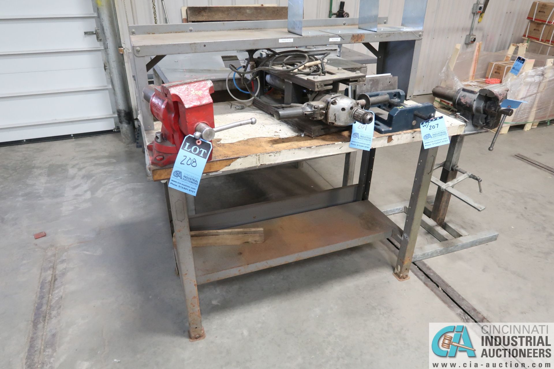 24" X 48" BENCH WITH 5" SWIVEL VISE