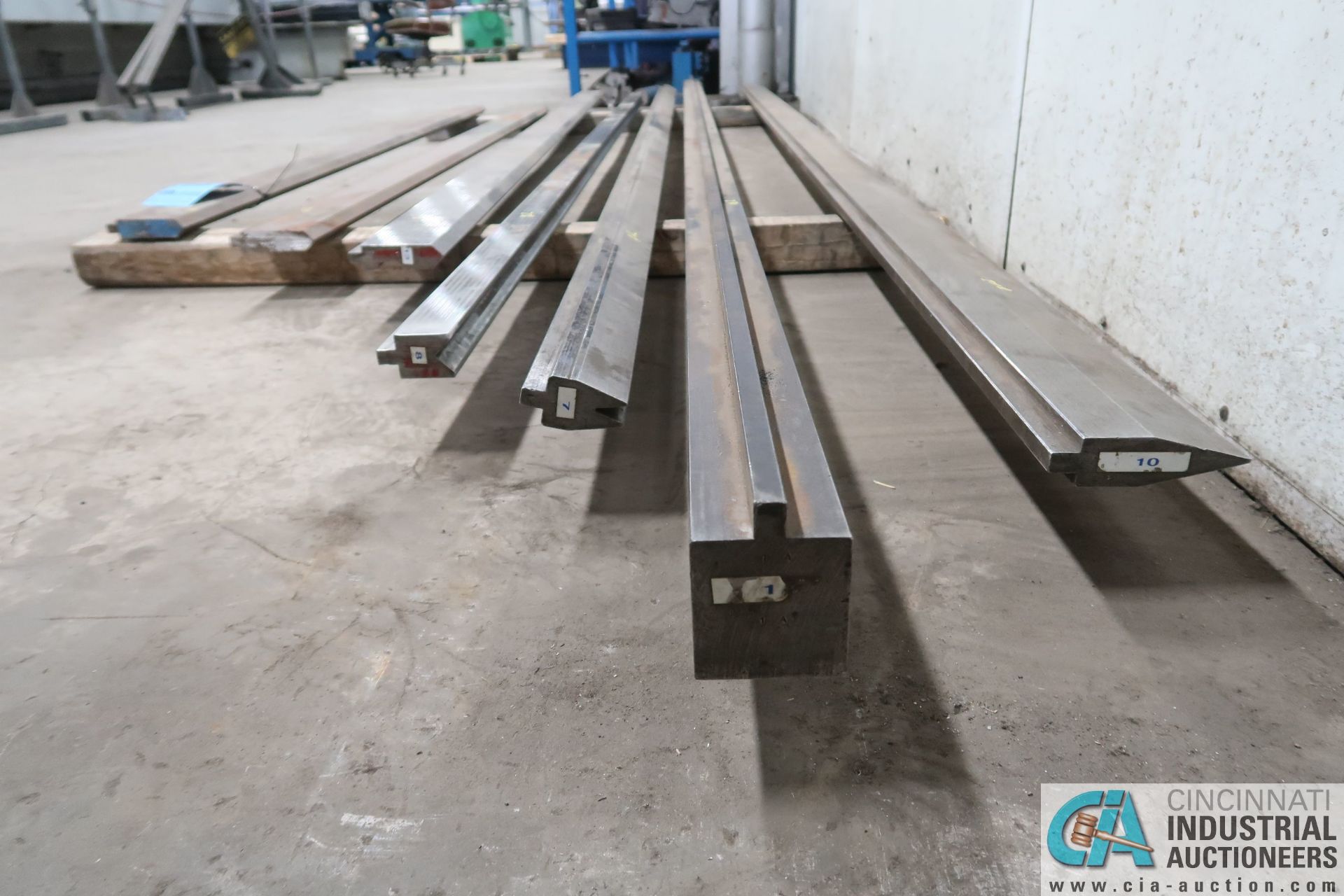 PRESS BRAKE PUNCHES, DIES, AND HOLDER ON FLOOR FROM 84" TO 144" - Image 3 of 3