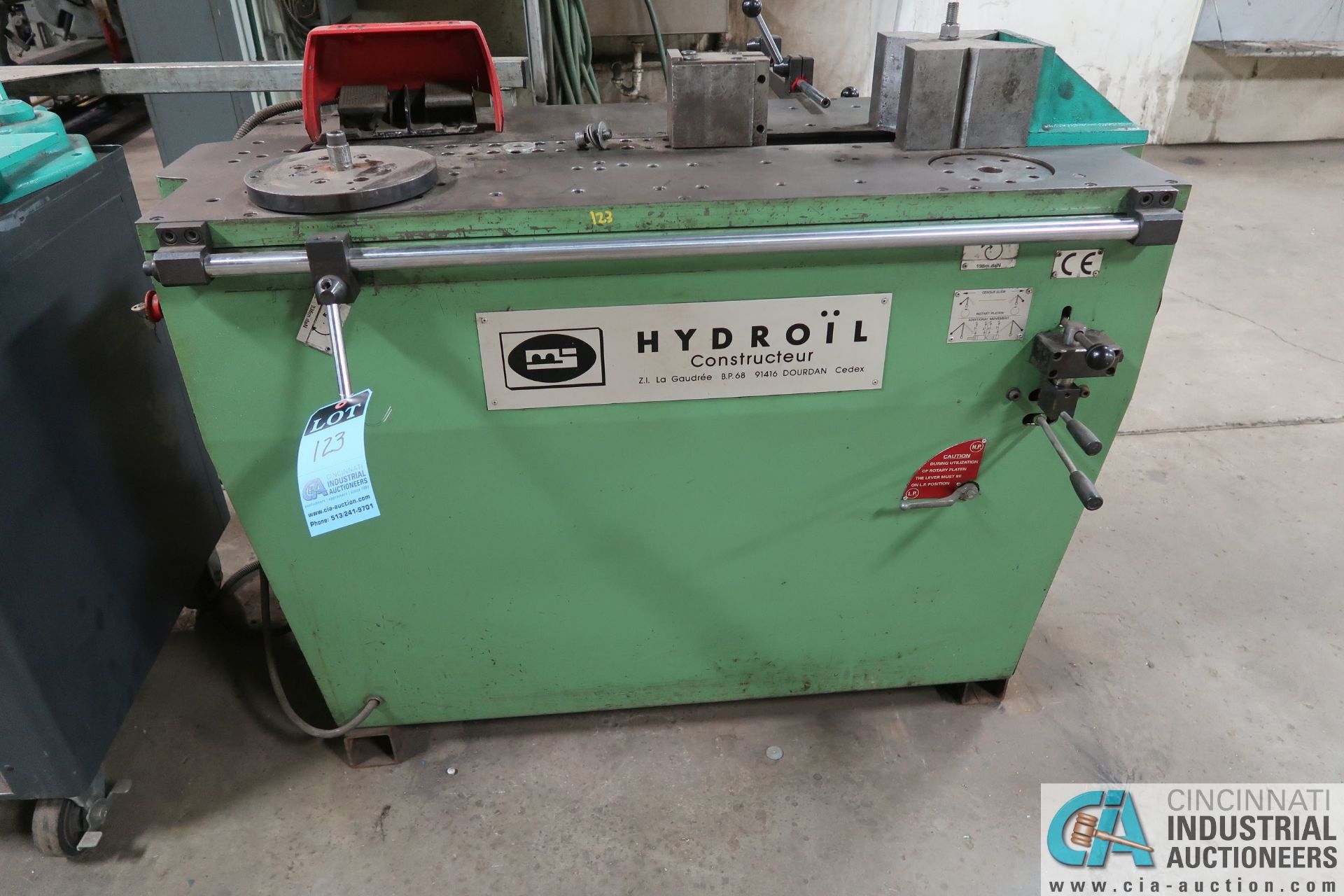 20 TON HYDROIL TYPE BM-20-350 MODEL 2800 HORIZONTAL HYDRAULIC PRESS; S/N 1854, 36" MAX TRAVEL, - Image 3 of 10