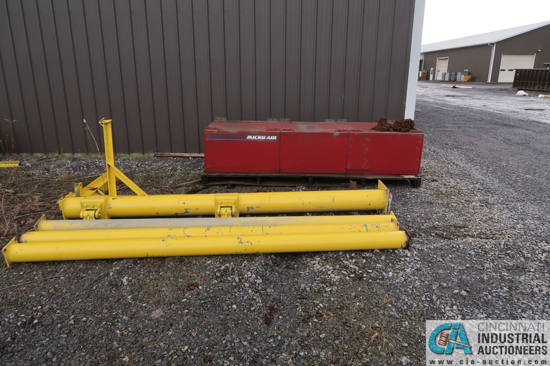 (LOT) ASSORTED DISASSEMBLED CRANE YELLOW IRON AND MIST COLLECTOR - Image 2 of 3