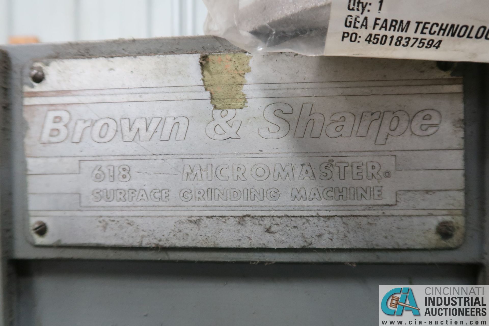 6" X 12" BROWN & SHARPE HAND FEED SURFACE GRINDER; S/N 523-6181-5227 - Image 3 of 7