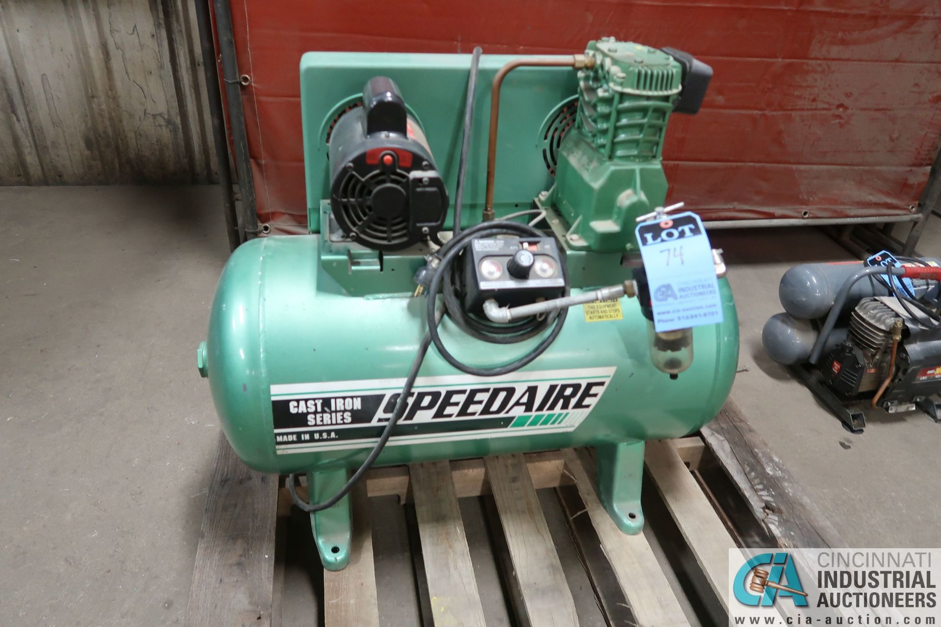 1 HP SPEEDAIRE HORIZONTAL TANK AIR COMPRESSOR