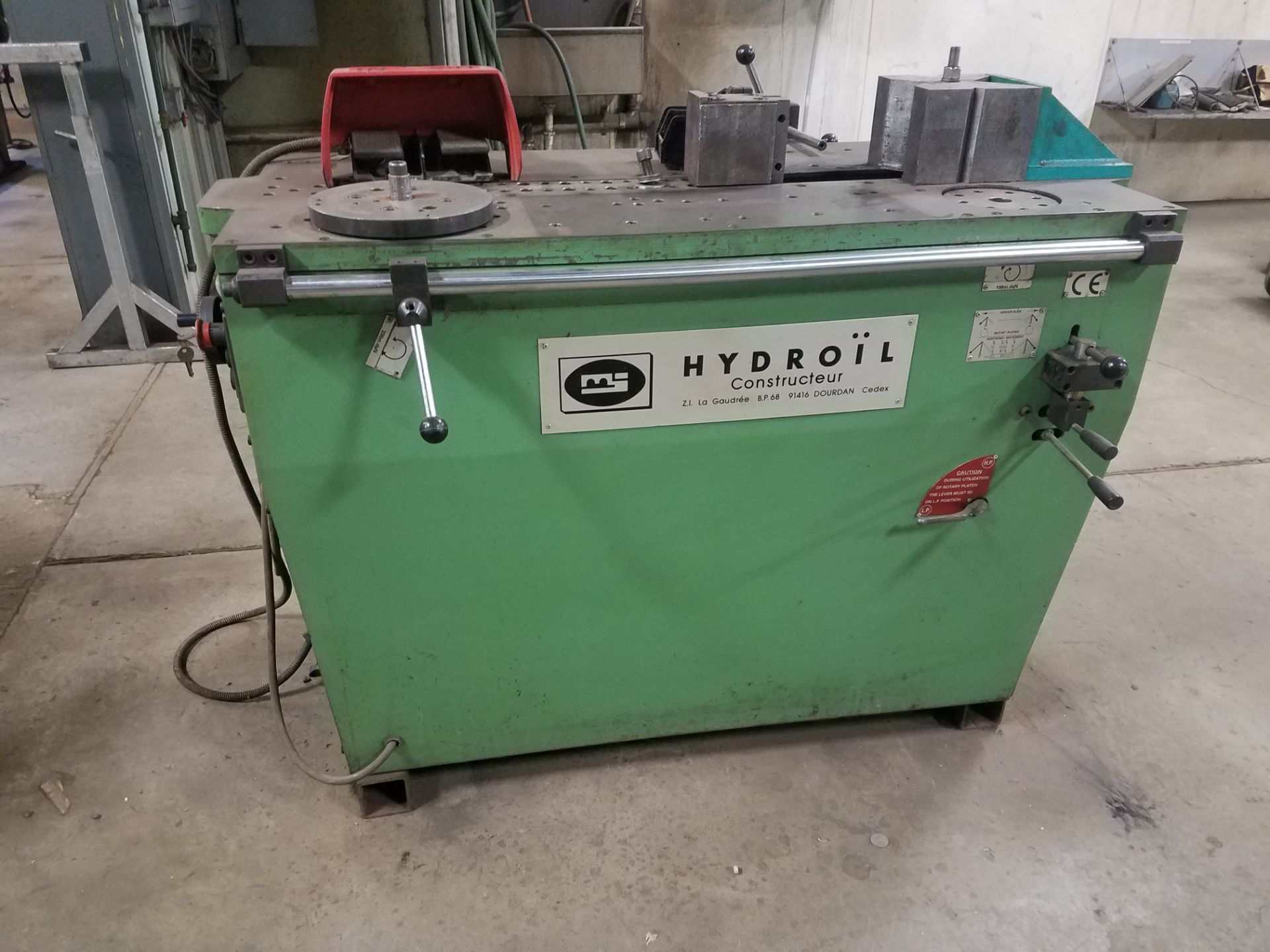 20 TON HYDROIL TYPE BM-20-350 MODEL 2800 HORIZONTAL HYDRAULIC PRESS; S/N 1854, 36" MAX TRAVEL, - Image 2 of 10