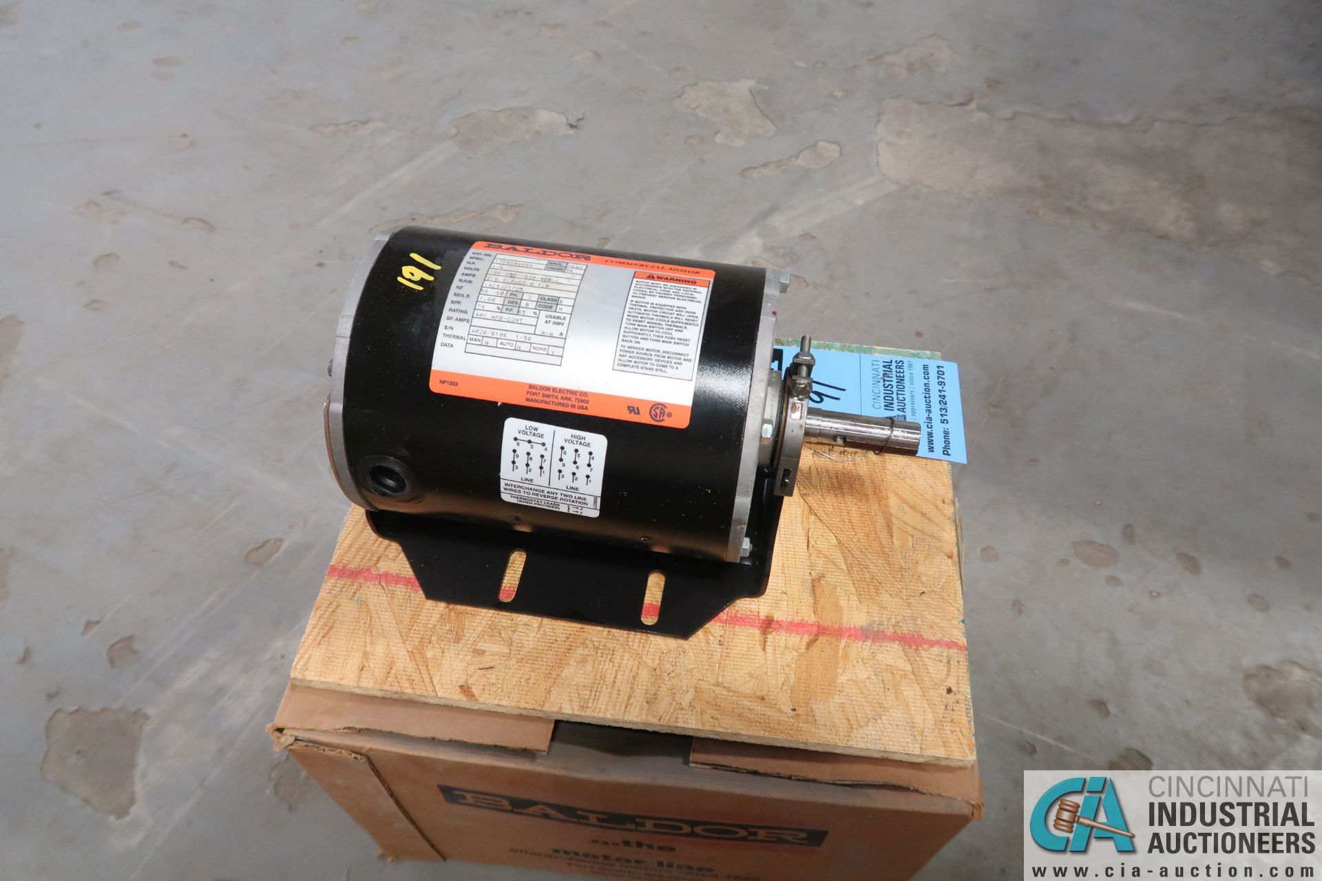 1/2 HP BALDOR MODEL 17K018W866 MOTOR ** NEW ** - Image 2 of 3