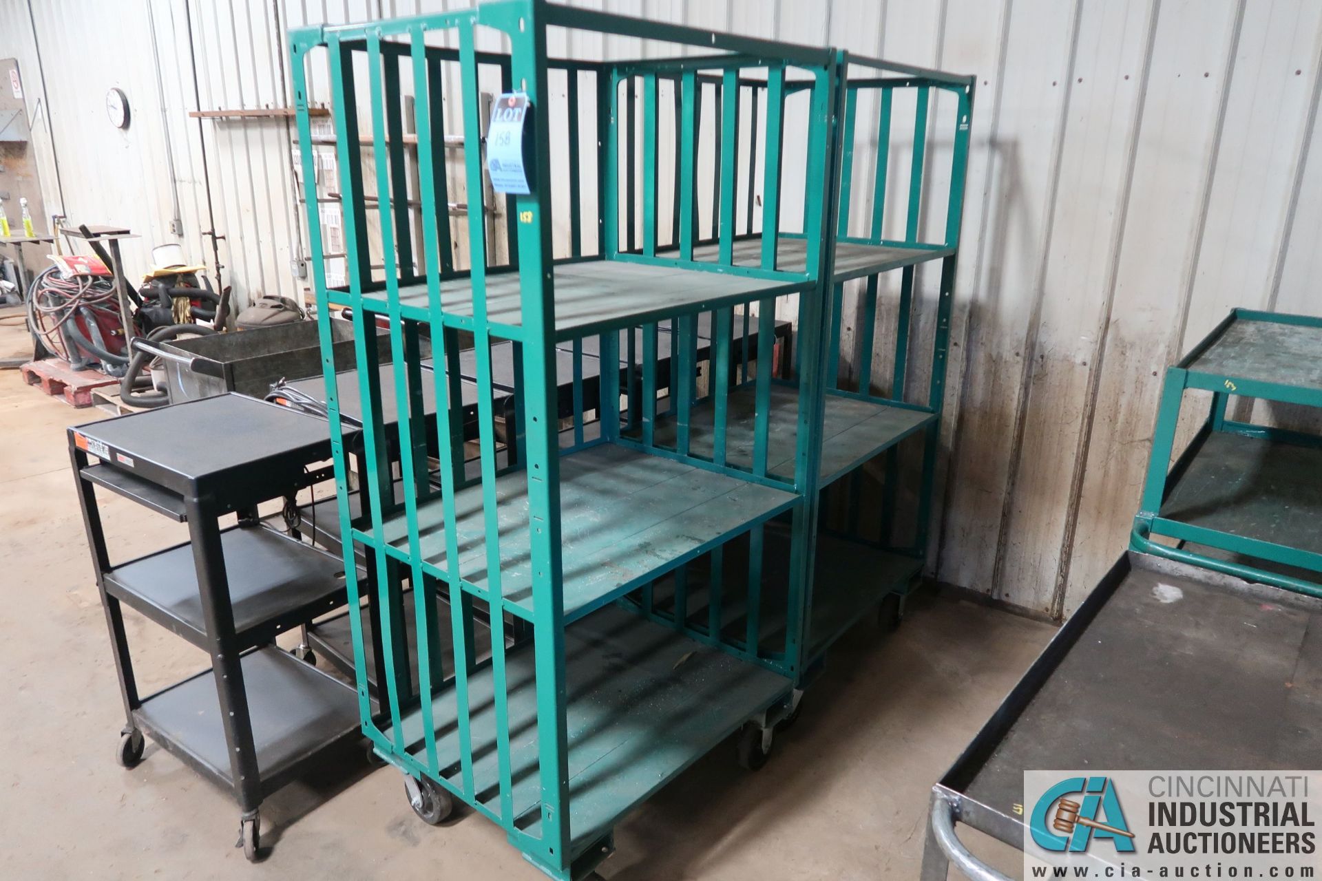 36" X 28" X 76" 3-SHELF STEEL MATERIAL CARTS