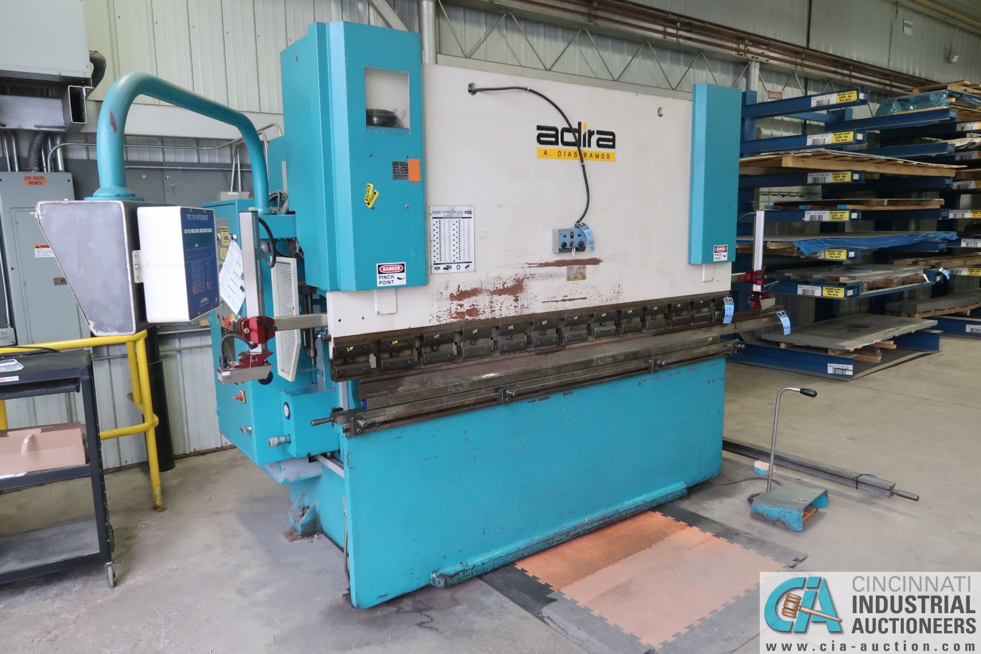 77 TON X 98" ADIRA MODEL QHD-7025 CNC PRESS BRAKE; S/N 5989/10974, HURCO AUTOMEC CNC 150 AUTOGAUGE - Image 3 of 13