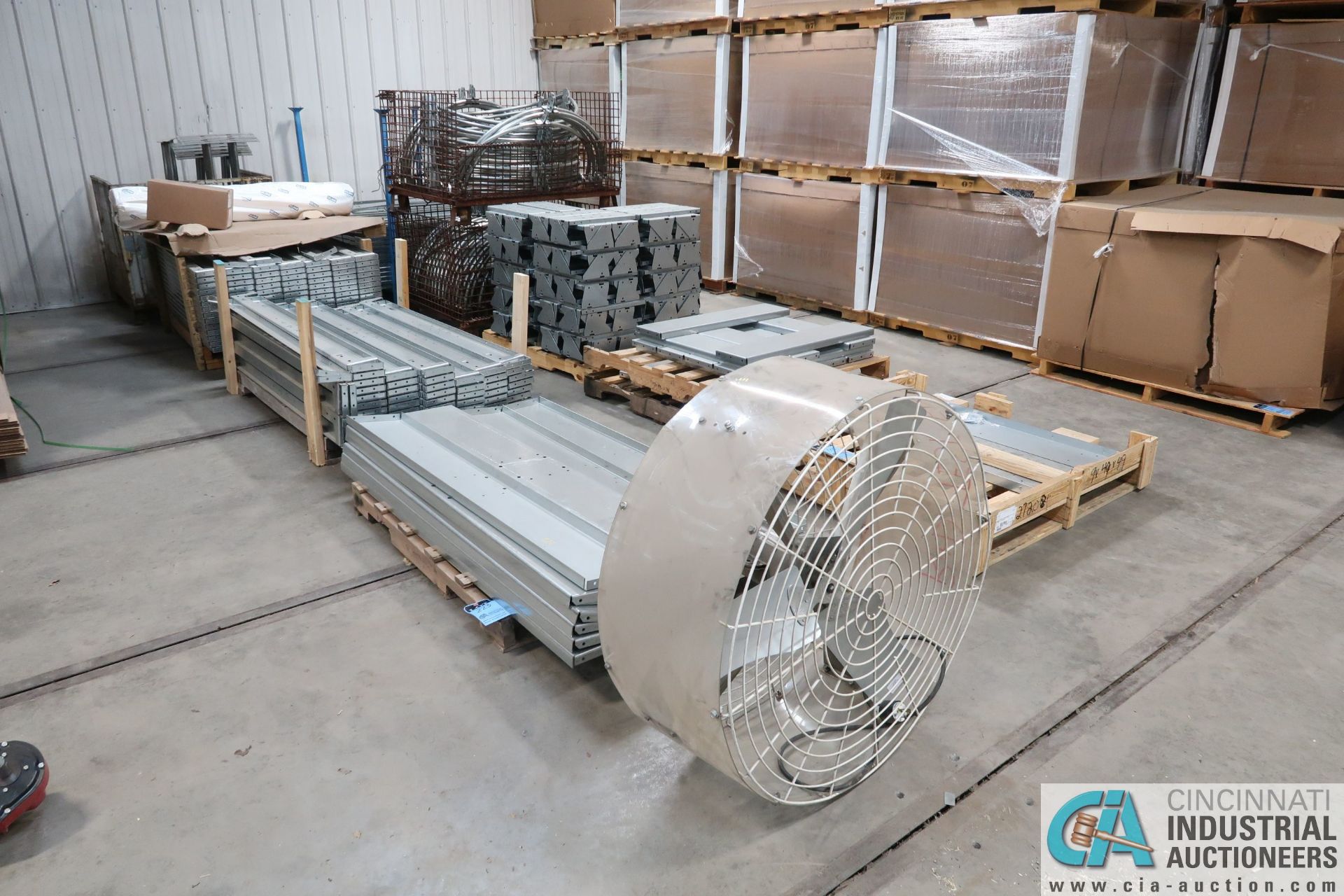 SKIDS IN 2 ROWS OF STEEL FABRICATED PARTS - PANELS, COVERS, STATION ASSEMBLING