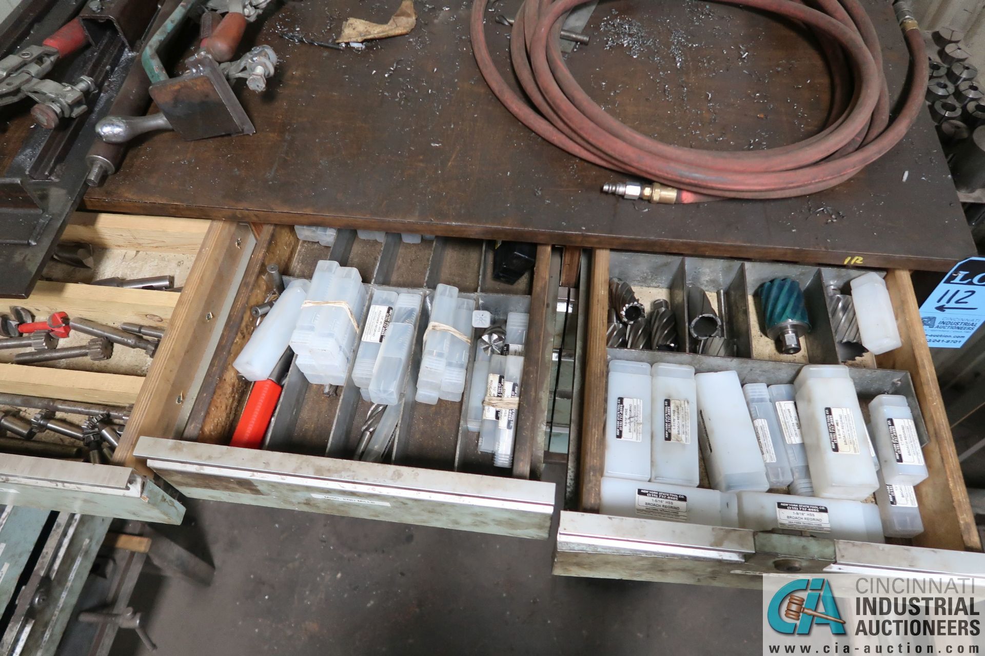 CABINETS WITH MISC. TOOLING, PARTS, HOLD DOWNS - Image 11 of 15