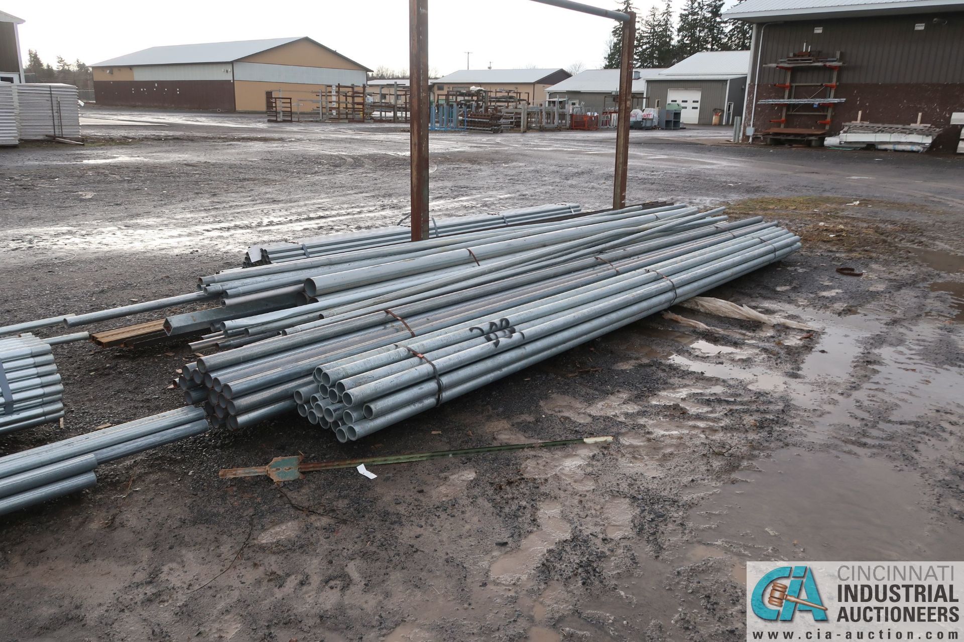 (LOT) ASSORTED GALVINIZED TUBING WITH RACKS - Image 3 of 3