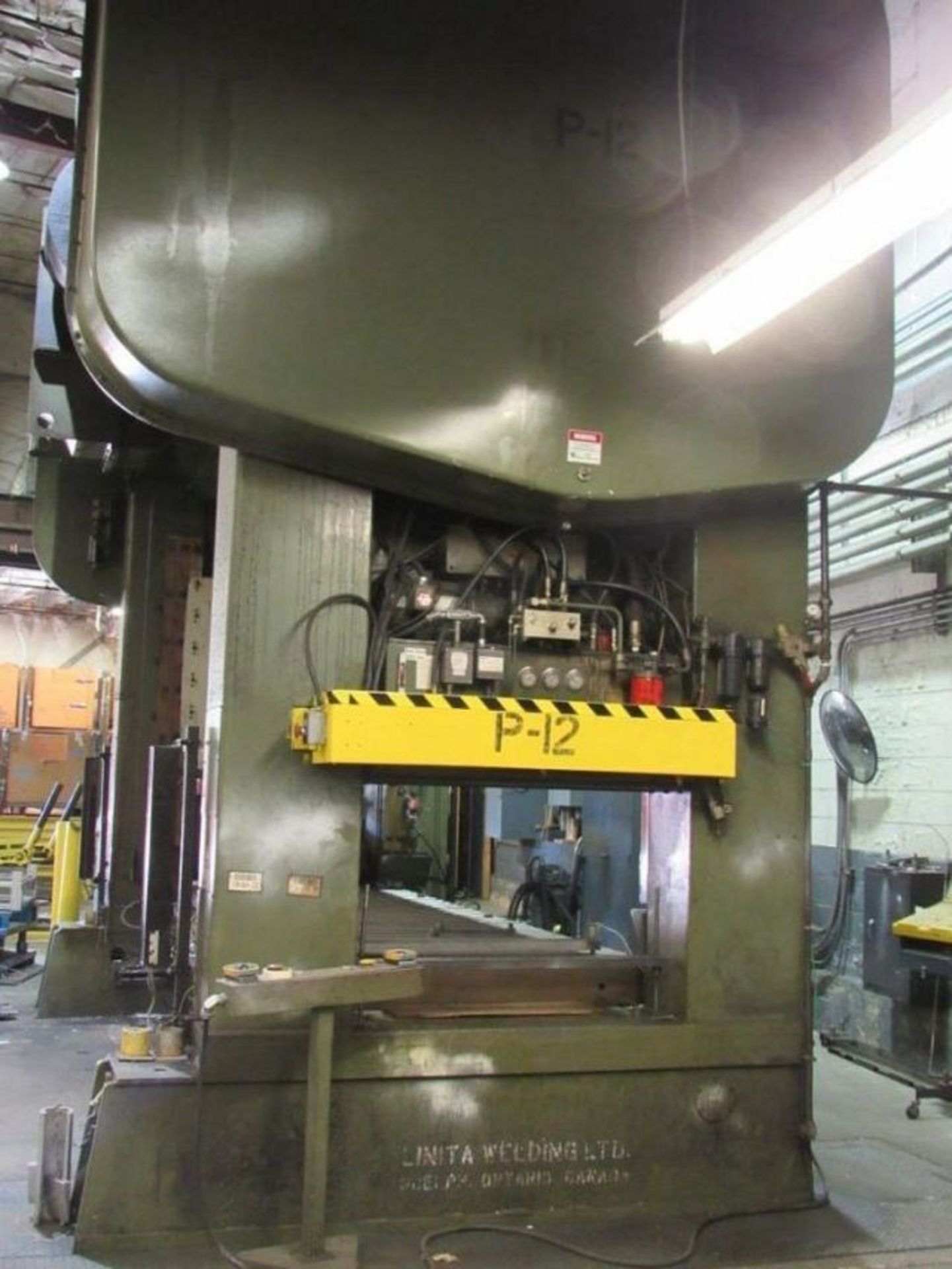 600 TON BROWN & BOGGS MODEL SS2-600-168-60E STRAIGHT SIDE DOUBLE CRANK PRESS; S/N 97114, 12” STROKE - Image 3 of 10