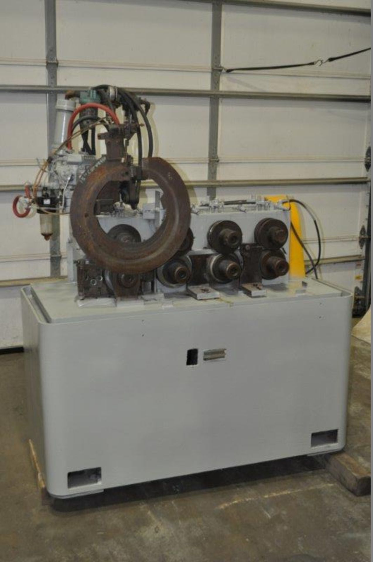 DEXTER 4-STAND RING ROLLING ROLL FORMER; S/N R-3111, 2.125" DIA. SHAFTS, 5" ROLL SPACE, 9"