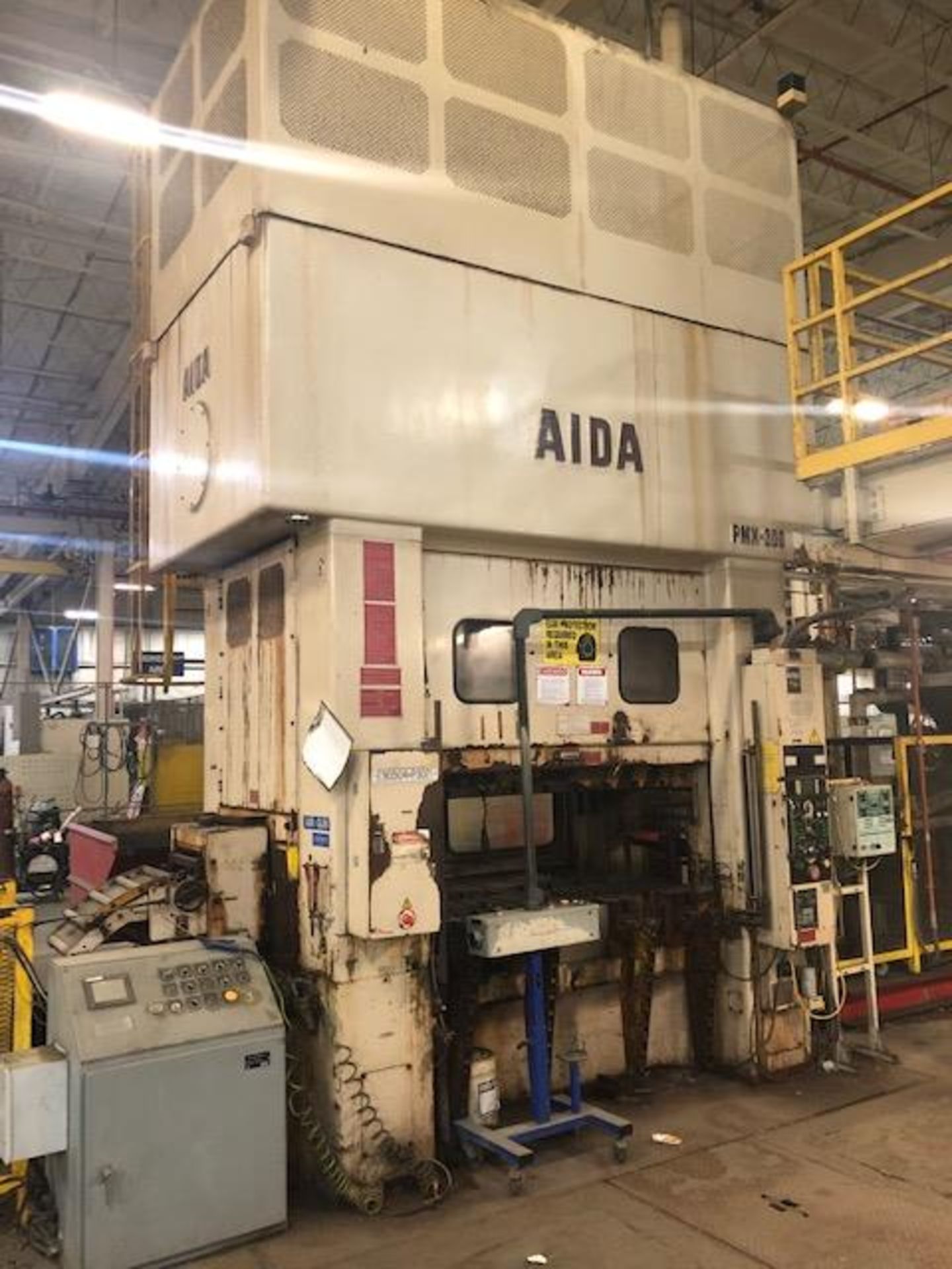 330 TON AIDA MODEL PMX-L2-300(1) STRAIGHT SIDE DOUBLE CRANK PRESS; S/N 12903-0665, 5.90" STROKE,