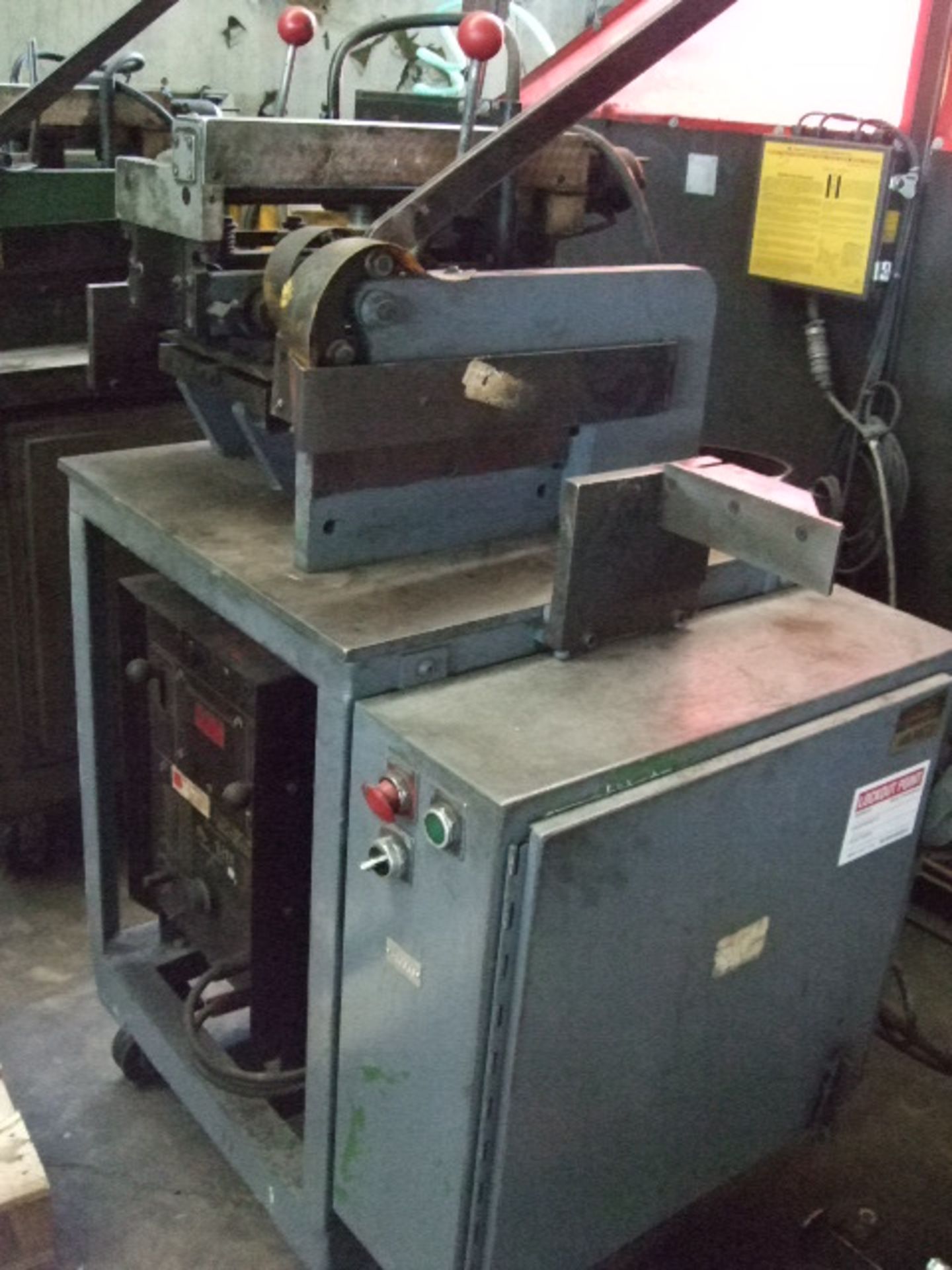 LEE SCHAFFER MODEL 90-1853 COIL END WELDER; S/N 90-1853, MILLER ECONOTWIN HF WELDER, 150 AMP, 8" - Image 4 of 5