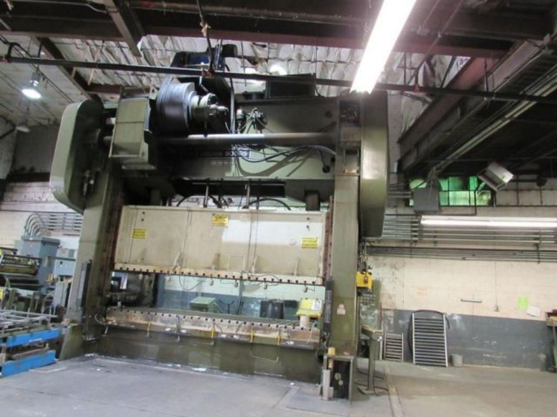 600 TON BROWN & BOGGS MODEL SS2-600-168-60E STRAIGHT SIDE DOUBLE CRANK PRESS; S/N 97114, 12” STROKE - Image 2 of 10