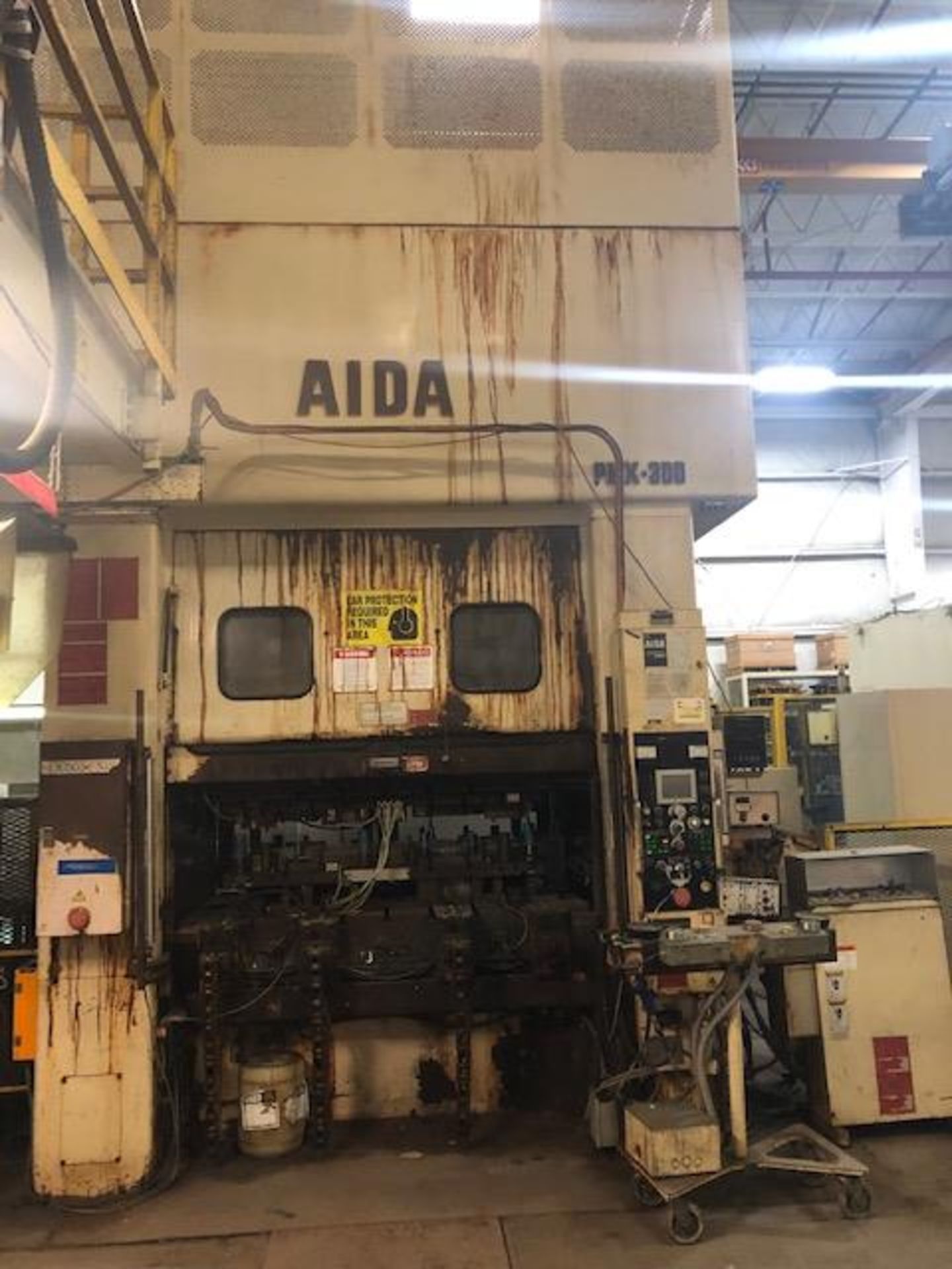 330 TON AIDA MODEL PMX-L2-300(1) STRAIGHT SIDE DOUBLE CRANK PRESS; S/N 12903-0696, 5.90" STROKE, - Image 8 of 10