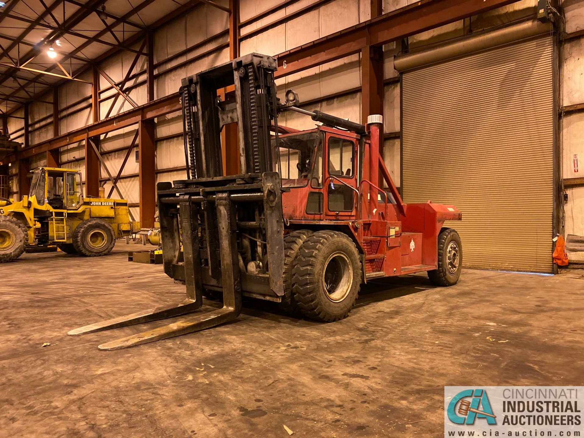 52,000 LB TAYLOR MODEL TE-520M DIESEL PNEUMATIC TIRE LIFT TRUCK; S/N S-W5-2291, 3,567 HOURS SHOWING,