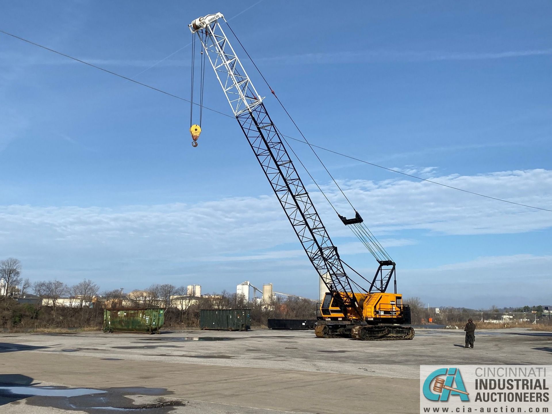 100 TON AMERICAN 7260 LATTICE BOOM CRAWLER CRANE; S/N 9509AC3668, ORIGINAL MFG 1995, COMPLETELY - Image 4 of 42