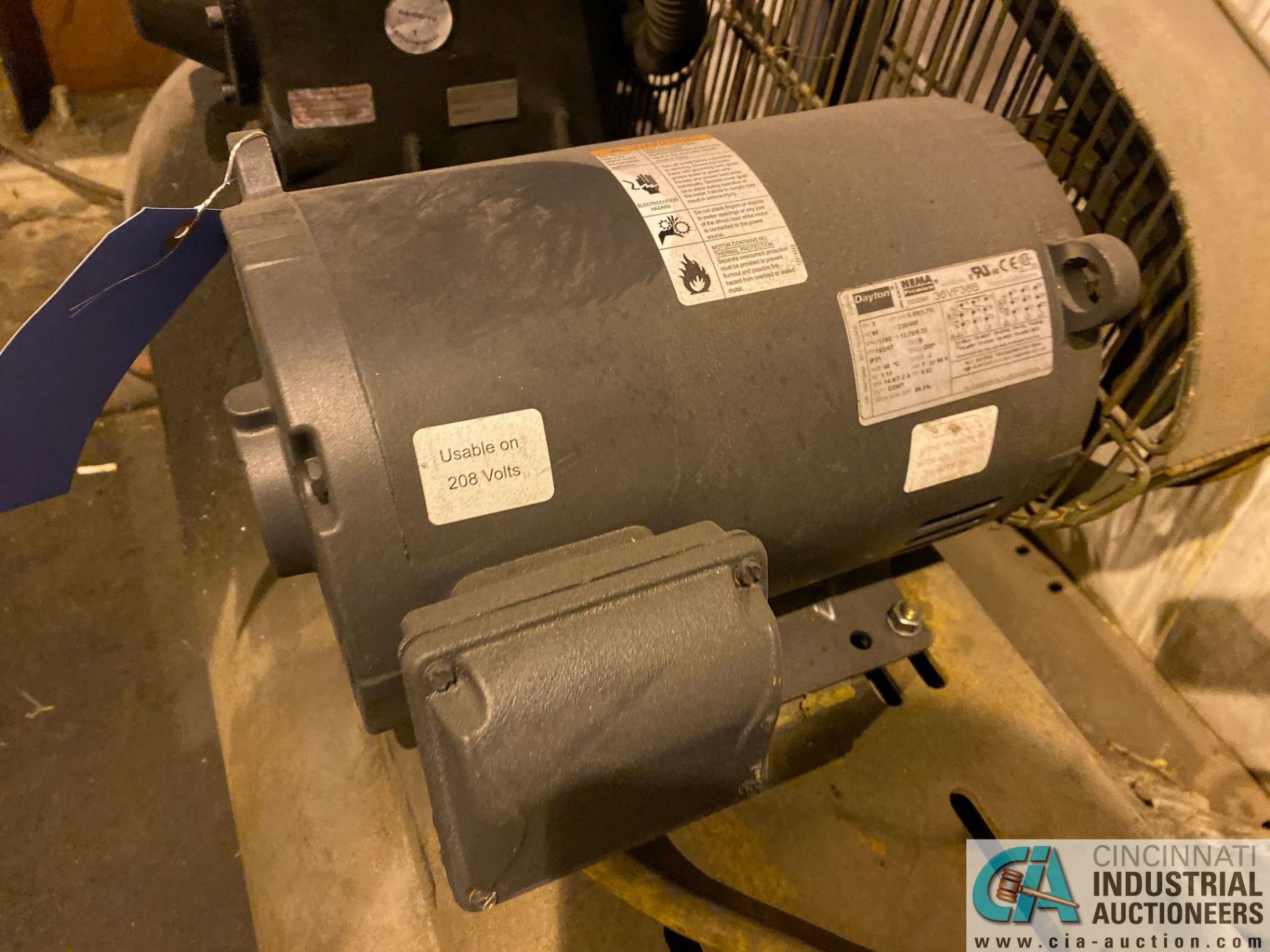 5 HP HORIZONTAL TANK MOUNTED AIR COMPRESSOR - Image 3 of 5