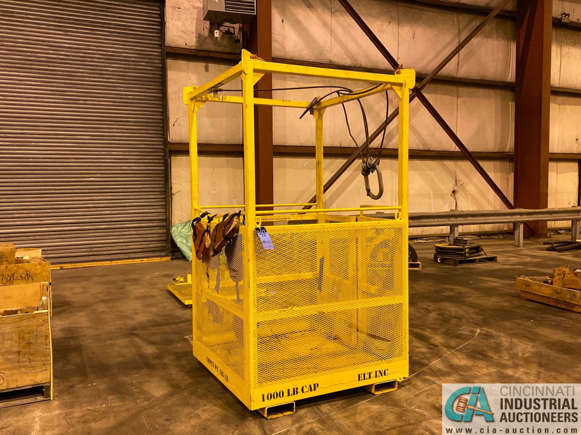 4' X 4' ENGINEERED LIFTING TECHNOLOGIES MODEL CBH0404-1000 PERSONNEL LIFTING SYSTEM; S/N