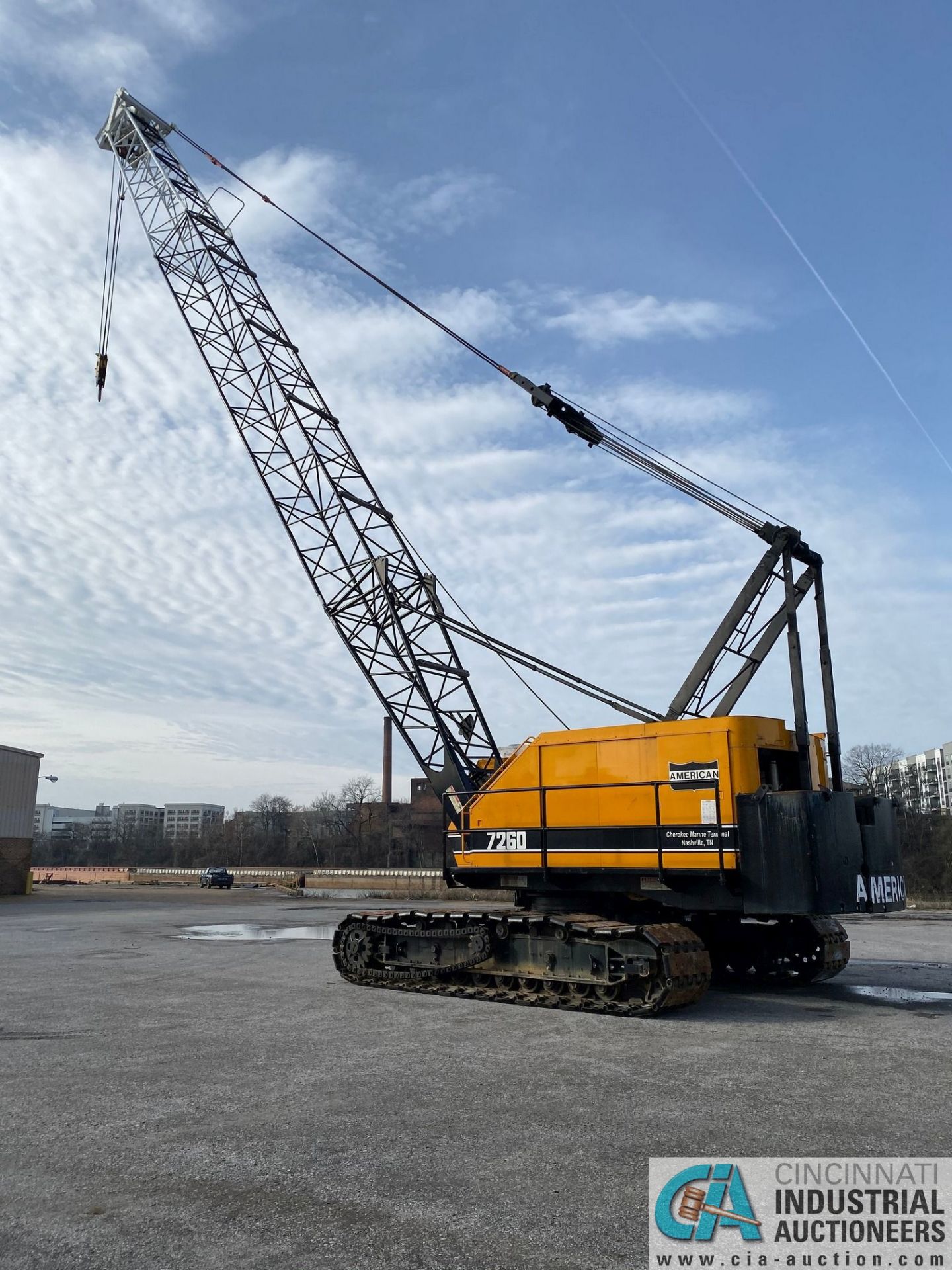 100 TON AMERICAN 7260 LATTICE BOOM CRAWLER CRANE; S/N 9509AC3668, ORIGINAL MFG 1995, COMPLETELY - Image 10 of 42