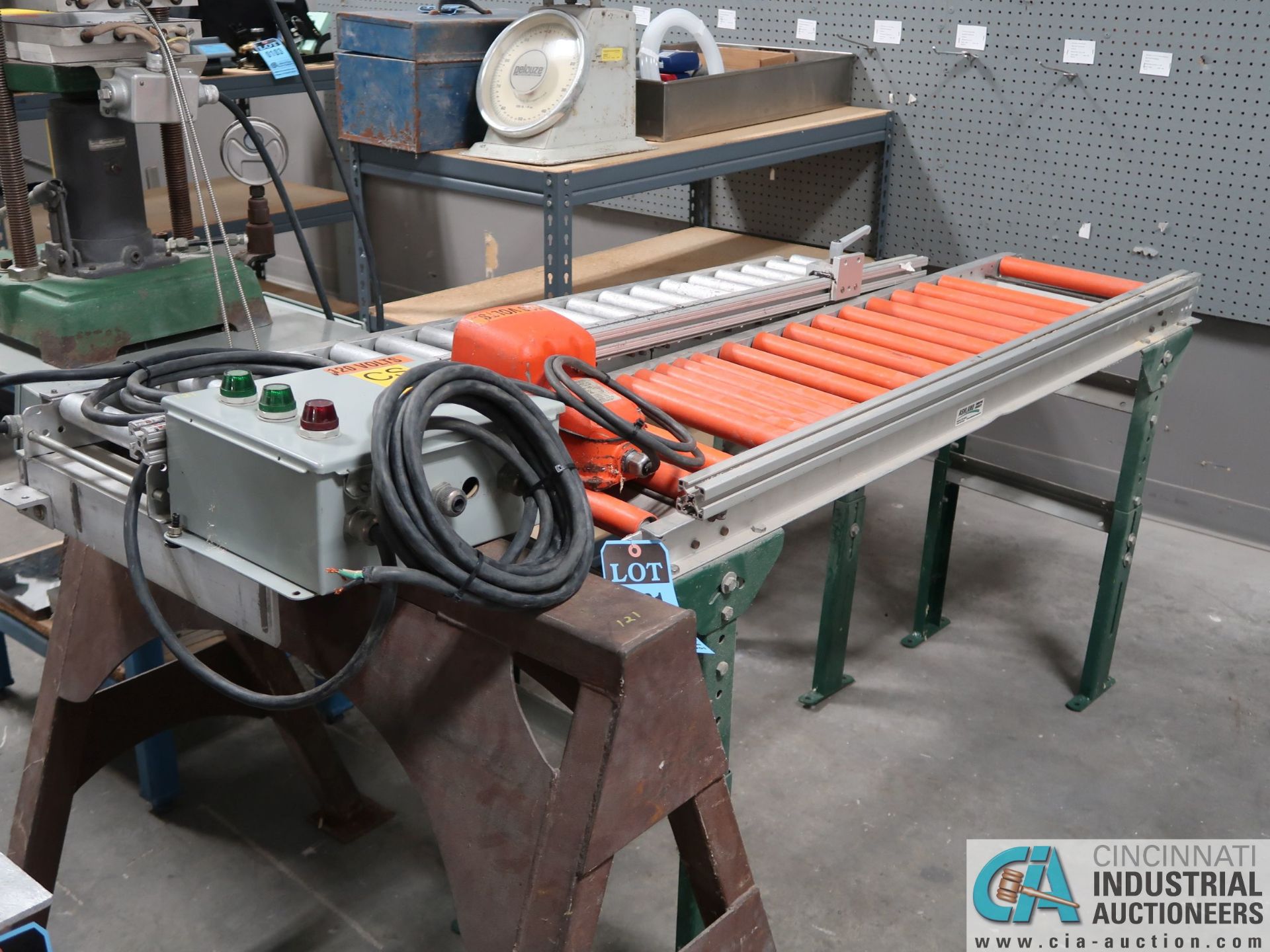 SECTION 12" WIDE & (1) SECTION 10" WIDE FOOT CONTROL POWER CONVEYOR