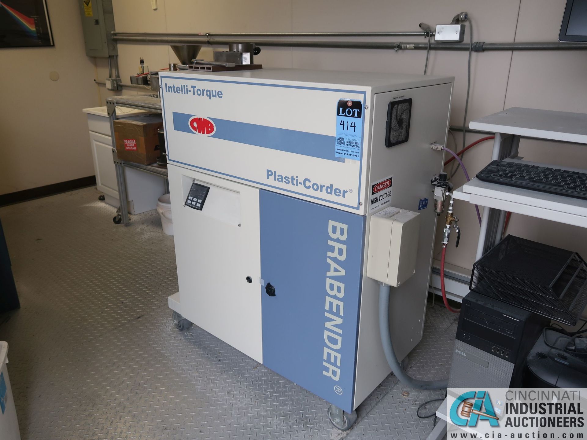 BRABENDER TYPE 01-45-000 INTELLA-TORQUE PLASTA-CORDER TORQUE RHEOMETER; S/N J13-332, TYPE REE 6/3