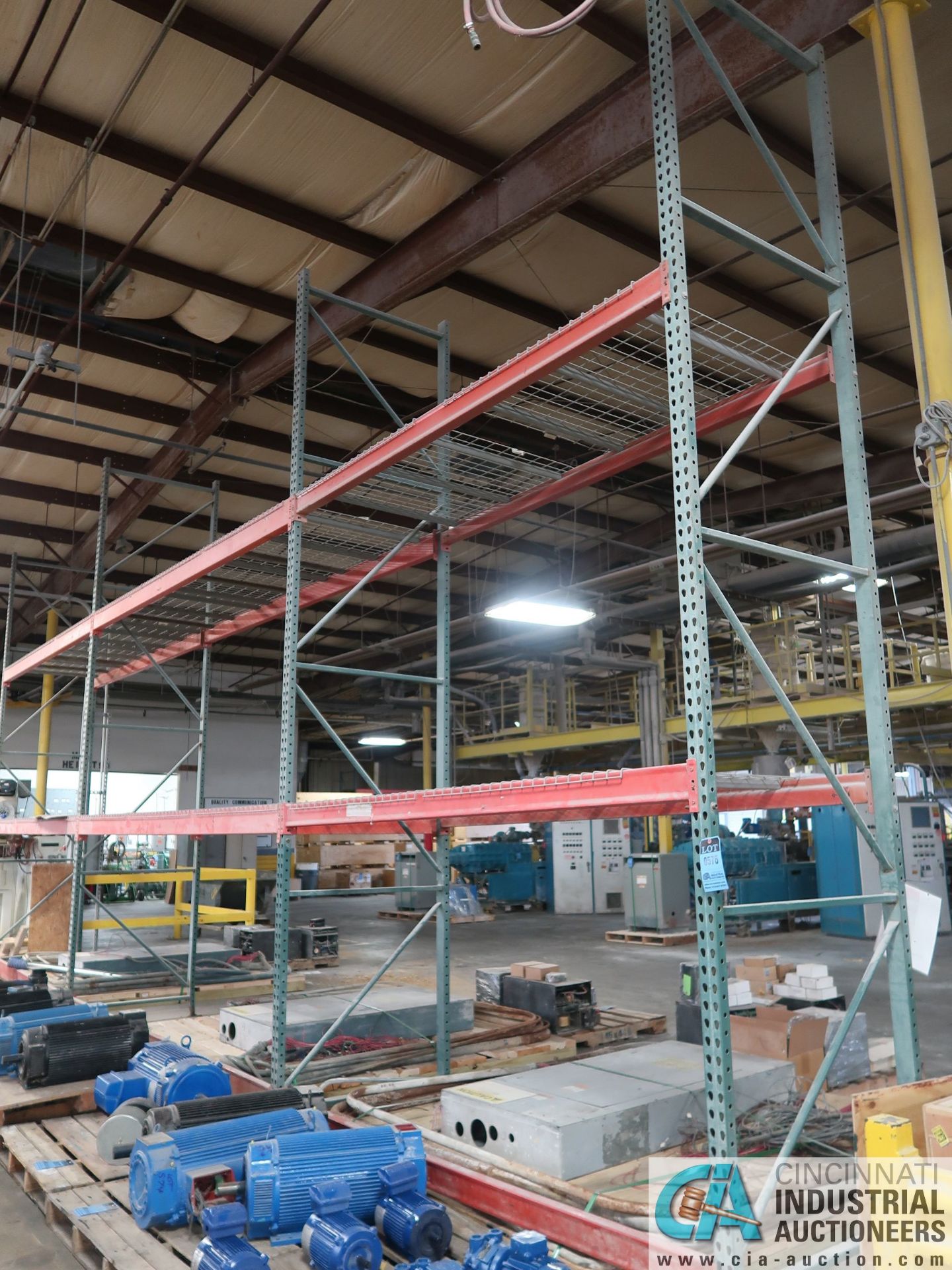 SECTIONS TOTAL - (2) 42" X 144" X 16' HIGH AND (1) 42" X 108" X 16' HIGH ADJUSTABLE BEAM WIRE
