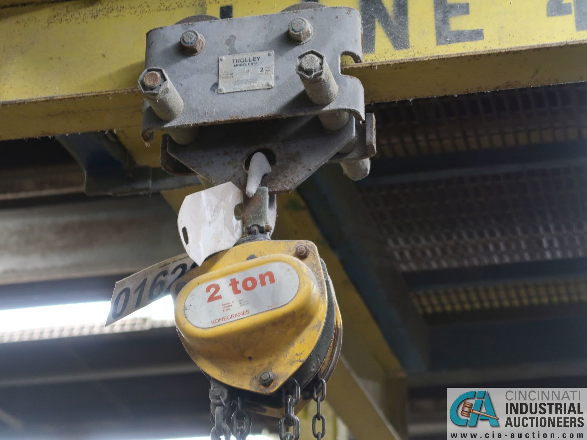 2 TON CAP. MANUAL CHAIN HOISTS & TROLLEY ** NO YELLOW IRON ** - Image 6 of 9