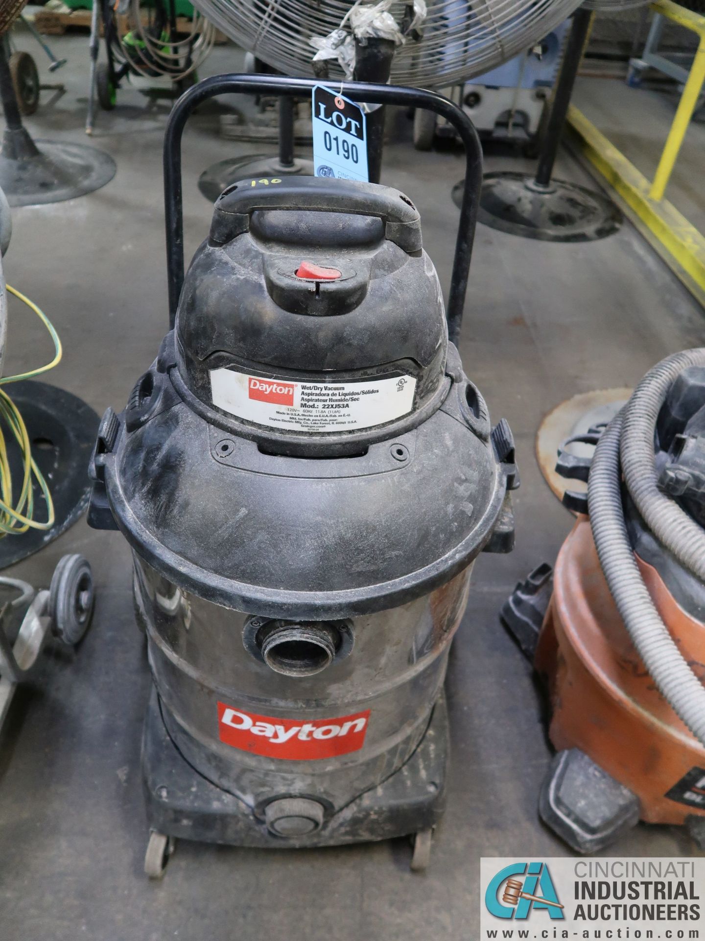 DAYTON MODEL 22XJ53A PORTABLE HEAVY DUTY SHOP WET / DRY VACUUM - Image 2 of 2