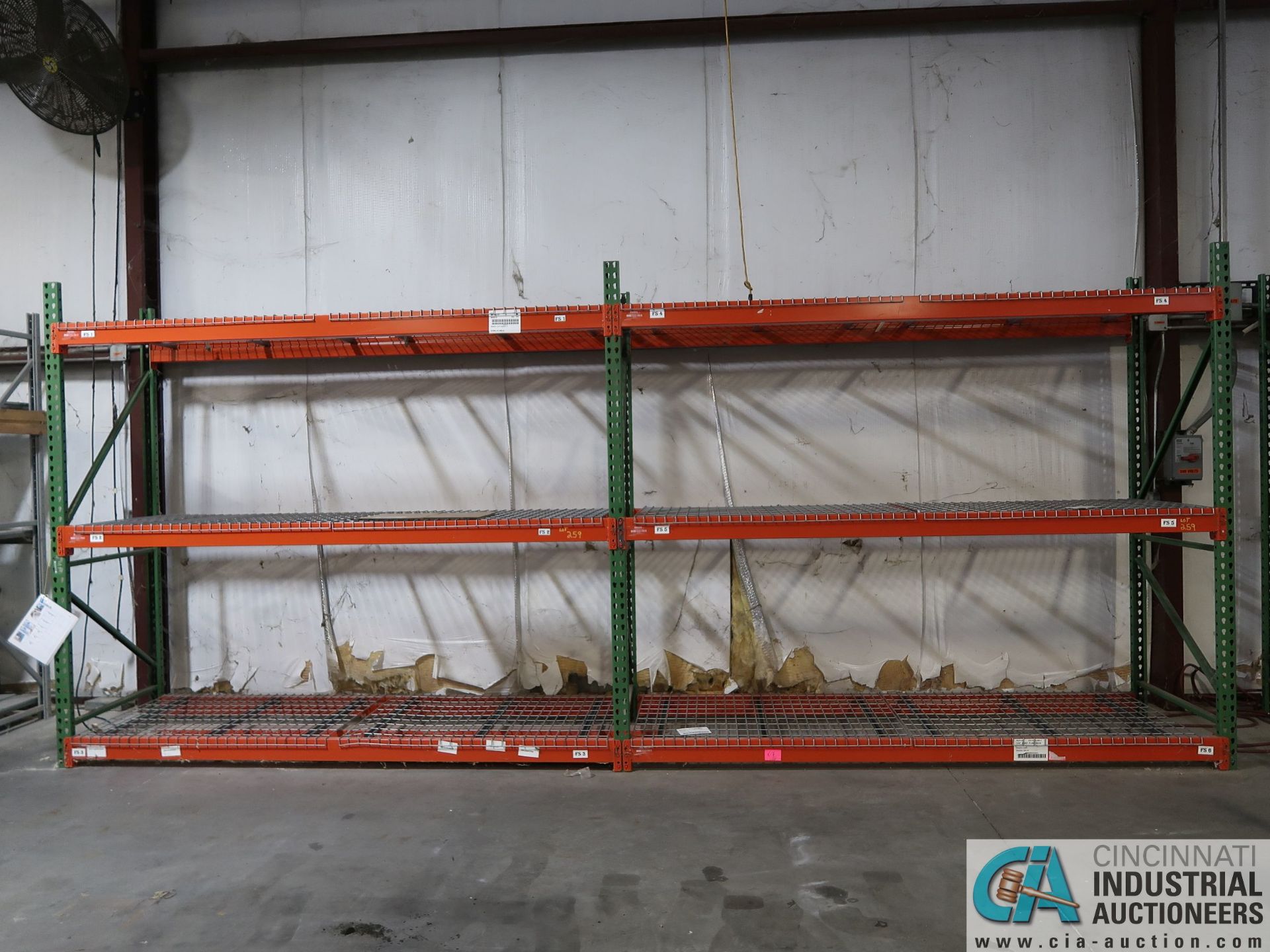 SECTIONS 3' X 9' X 8' HIGH PALLET RACK WITH DECKING - Image 4 of 6