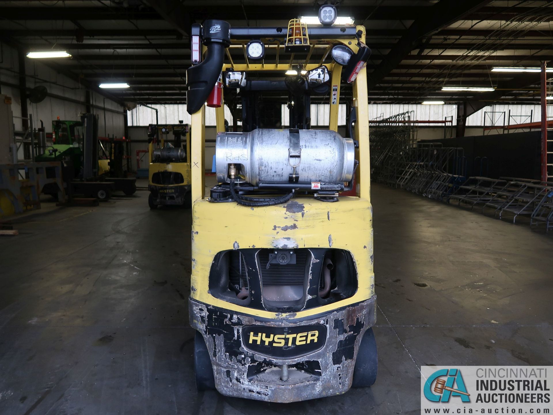 5,000 LB. HYSTER MODEL S50FT LPG SOLID TIRE FORK LIFT; S/N G187V01913M, 189" LIFT, 75" CASCADE MODEL - Image 7 of 19