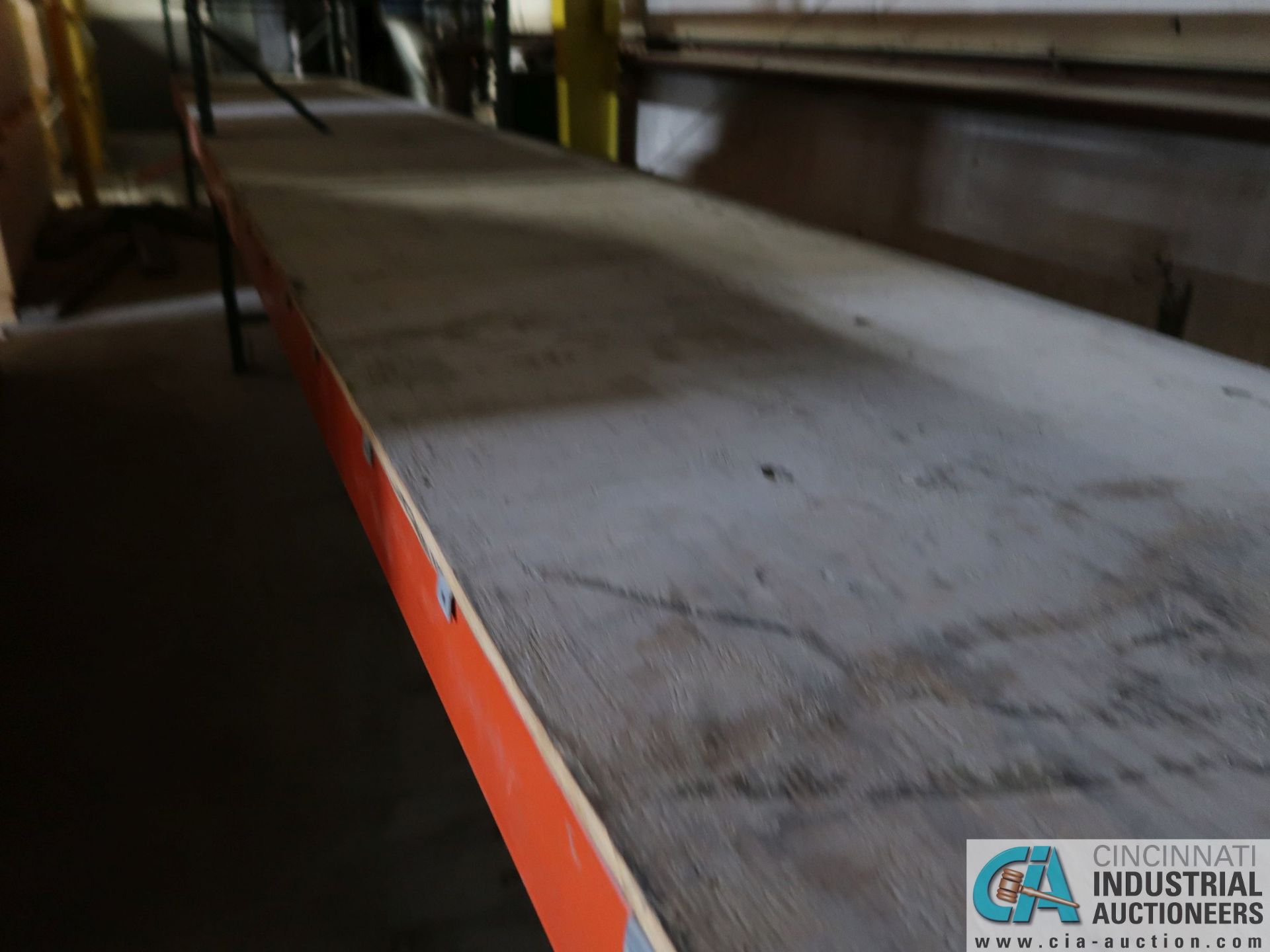 SECTIONS 42" X 149" X 12'4" HIGH ADJUSTABLE BEAM MULTI-LEVEL WOOD DECK PALLET RACK - Image 3 of 3