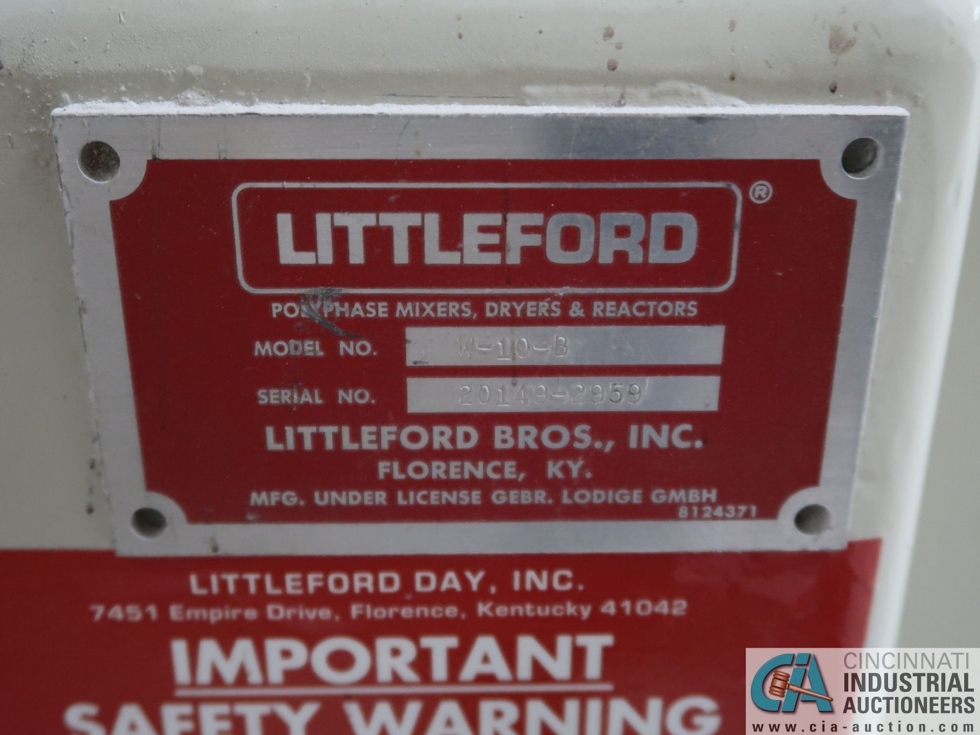 LITTLEFORD MODEL W10B MIXER; S/N 20149-2959 - Image 4 of 4