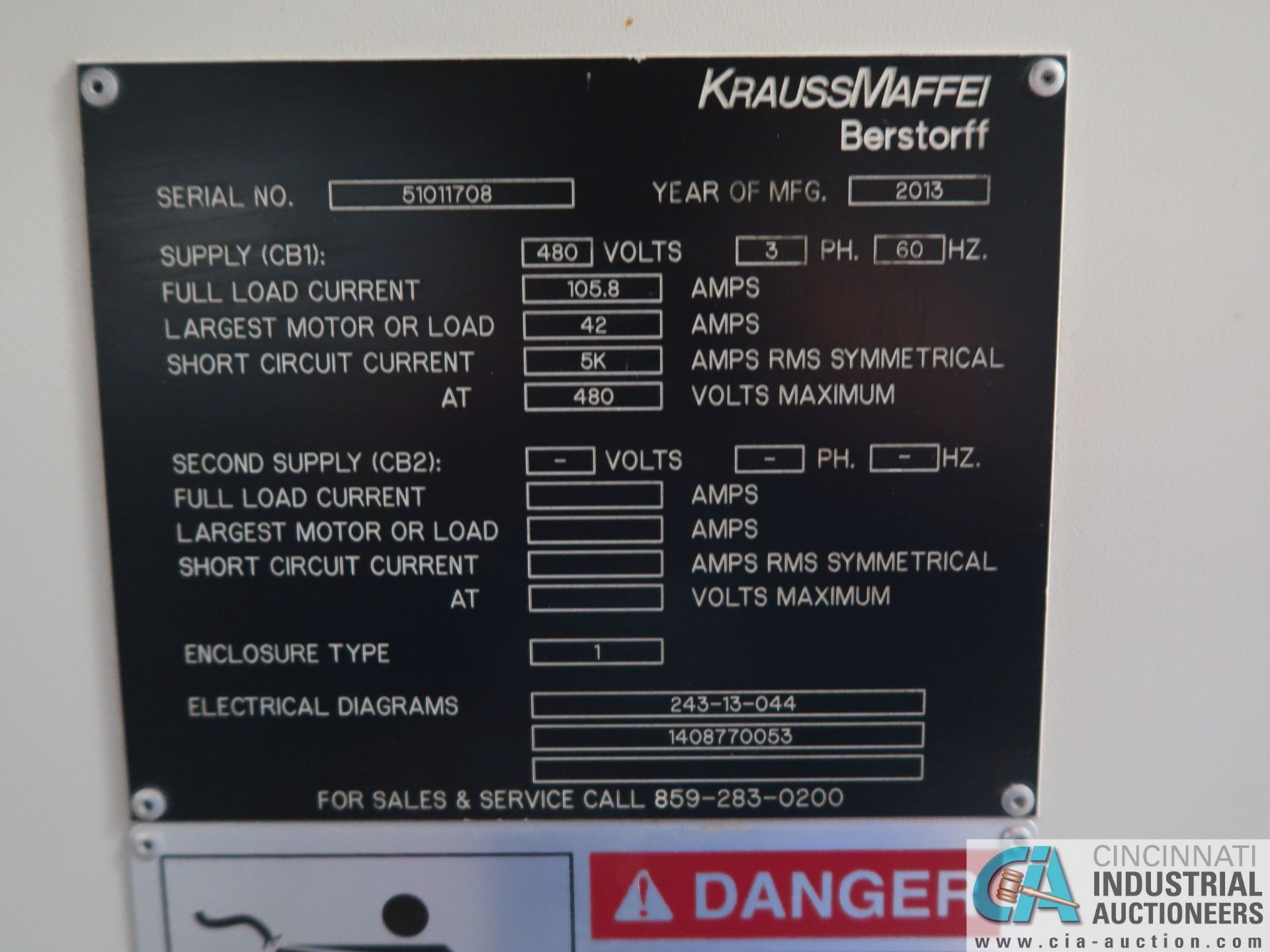 43-MM KRAUSS-MAFFEI MODEL 43K PEDESTAL MOUNT CO-EXTRUDER; S/N 51011708 (NEW 2013) ** MISSING PRODUCT - Image 9 of 13