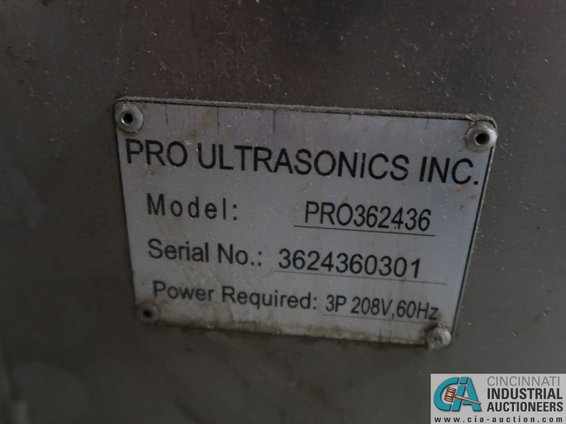 PRO ULTRASONIC MODEL PRO362436 ULTRASONIC CLEANER; S/N 3624360301 - Image 5 of 8