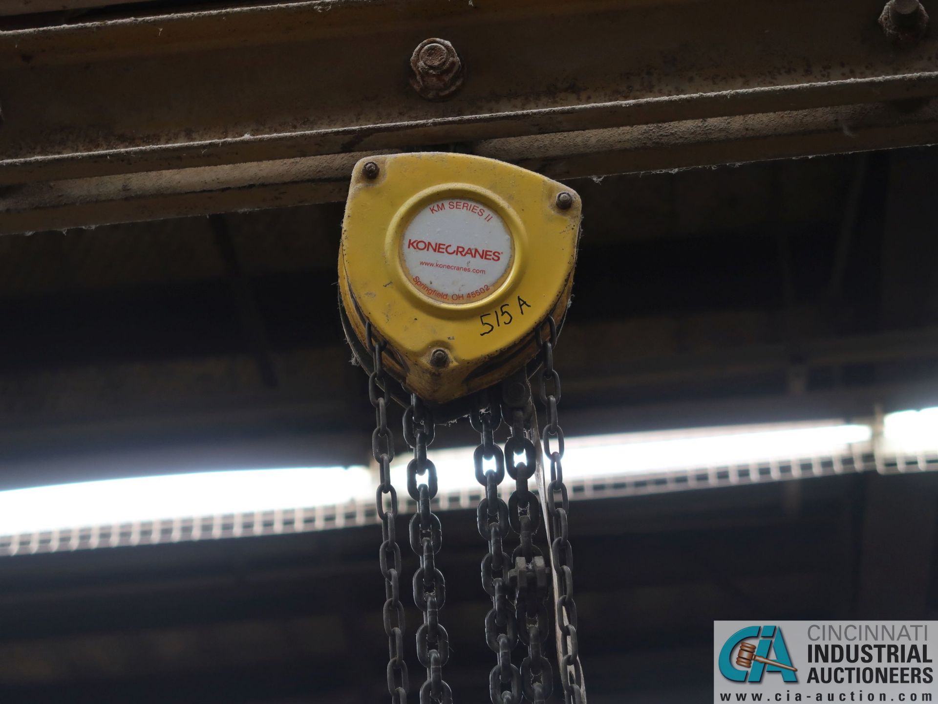 2 TON CAP. MANUAL CHAIN HOISTS & TROLLEY ** NO YELLOW IRON ** - Image 8 of 9