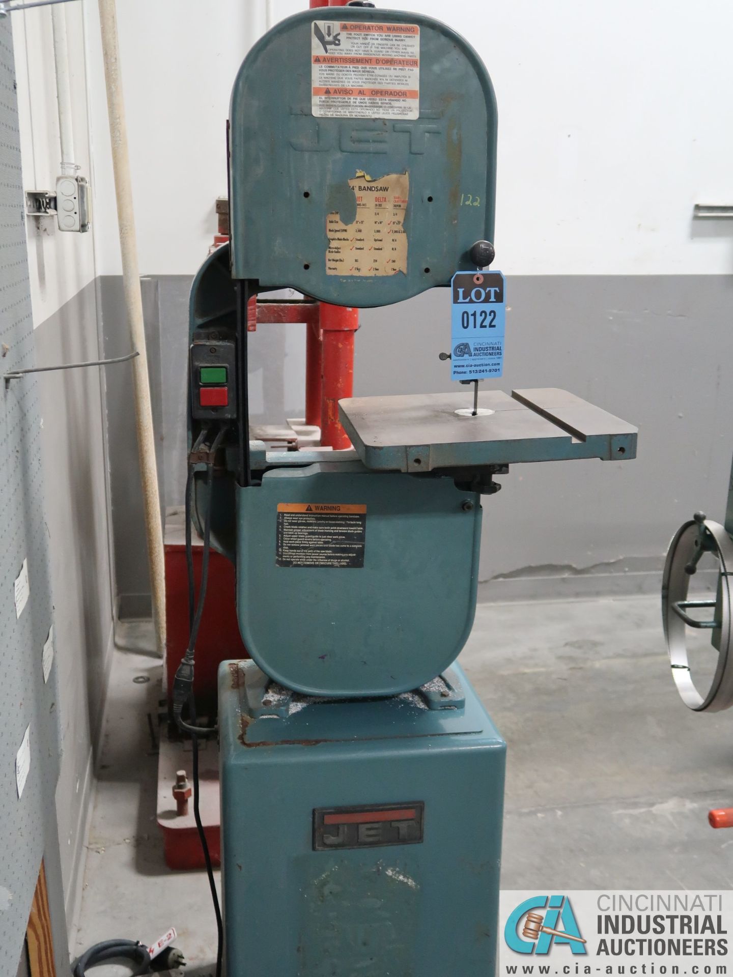 14" JET MODEL JWBS-14CS WOODWORKING BANDSAW