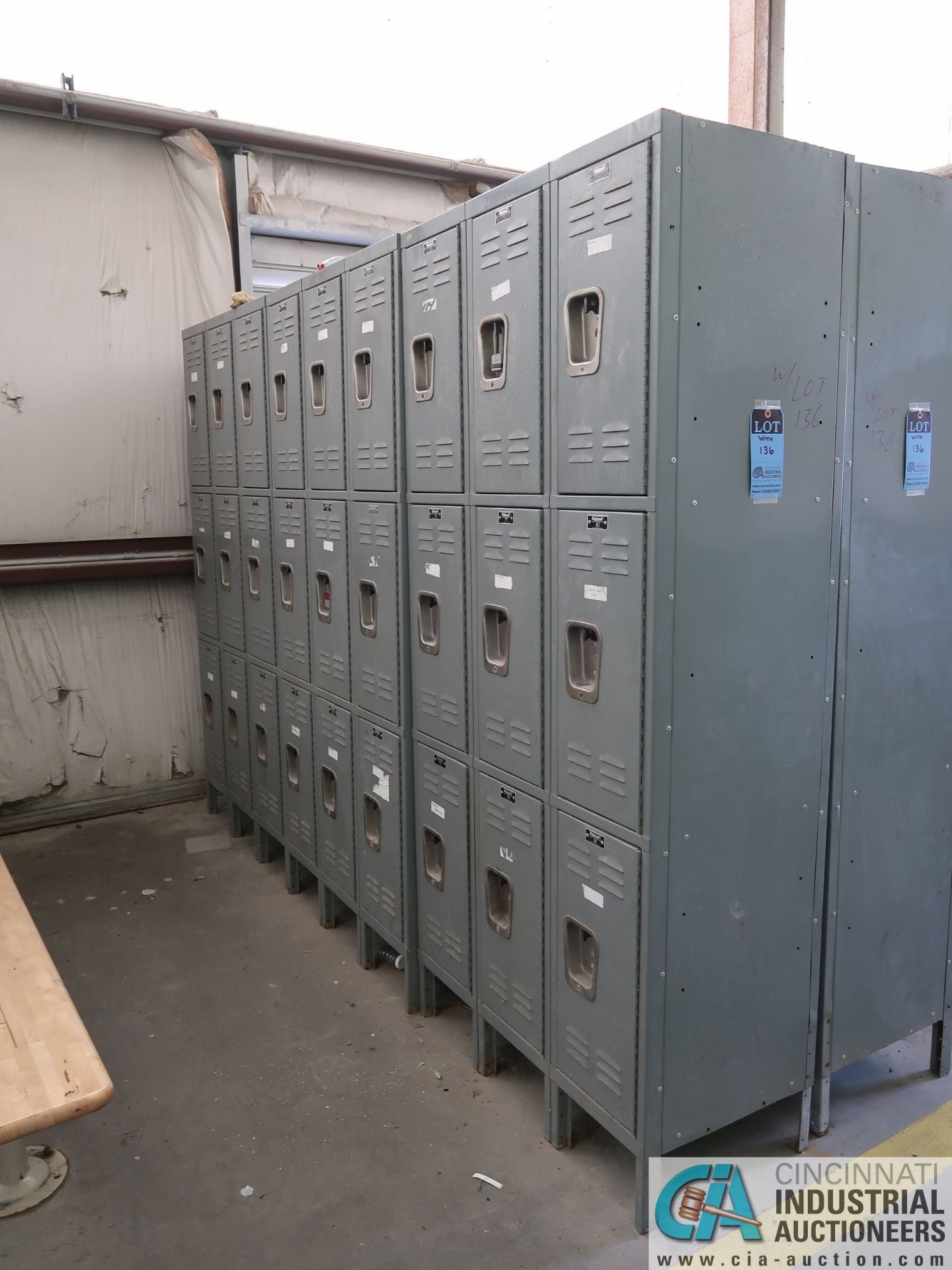 NINE COMPARTMENT HALLOWELL EMPLOYEE LOCKERS - Image 2 of 4