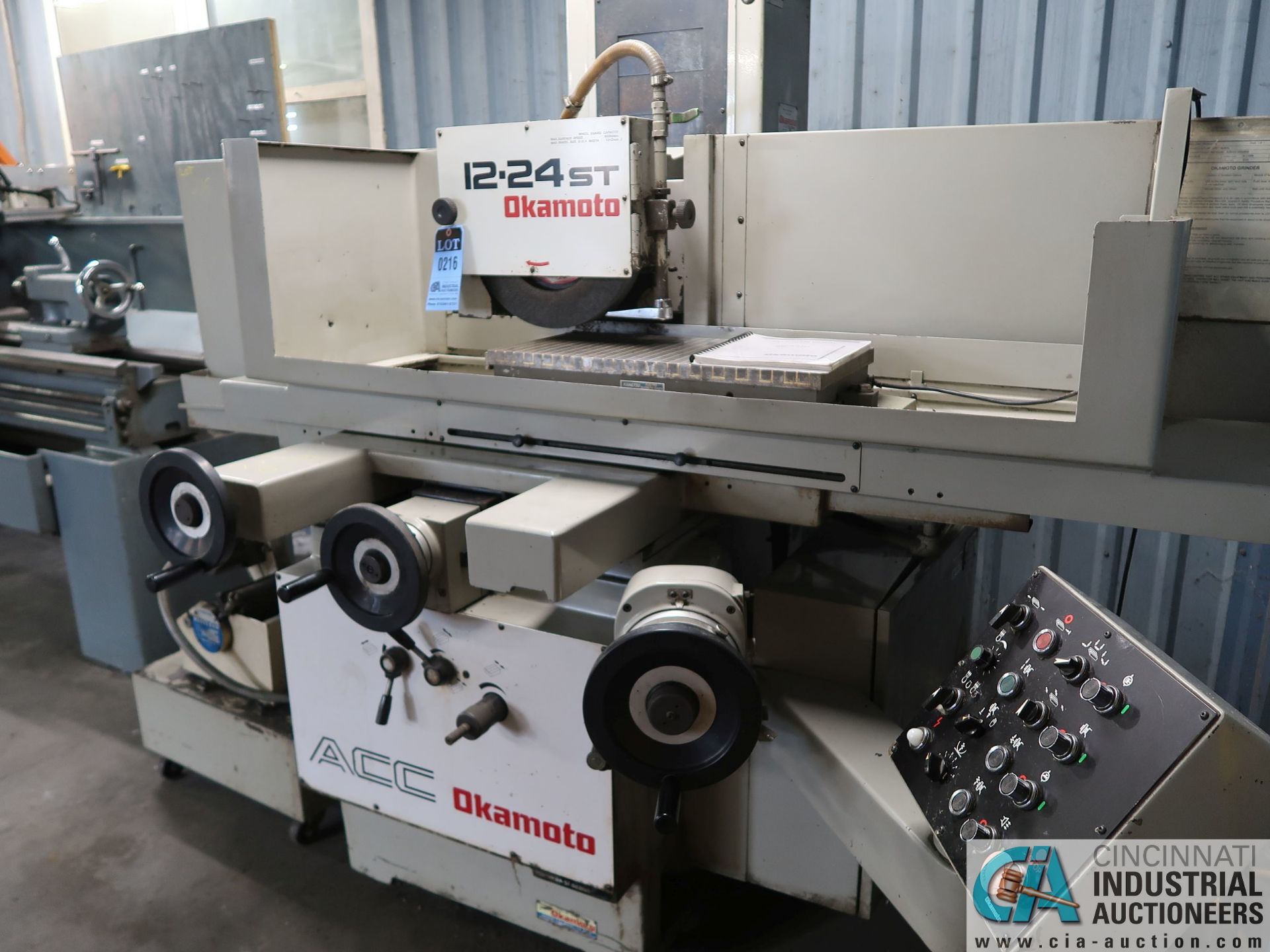 12" X 24" OKAMOTO MODEL 12-24ST HYDRAULIC PRECISION SURFACE GRINDING MACHINE; S/N 3126 - Image 2 of 10