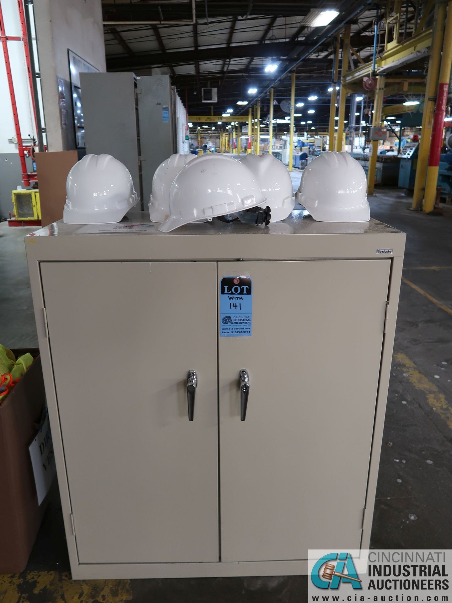 (LOT) LARGE ASSORTMENT LOCK-OUT DEVICES, SAFETY EQUIPMENT WITH CART AND CABINET - Image 12 of 12