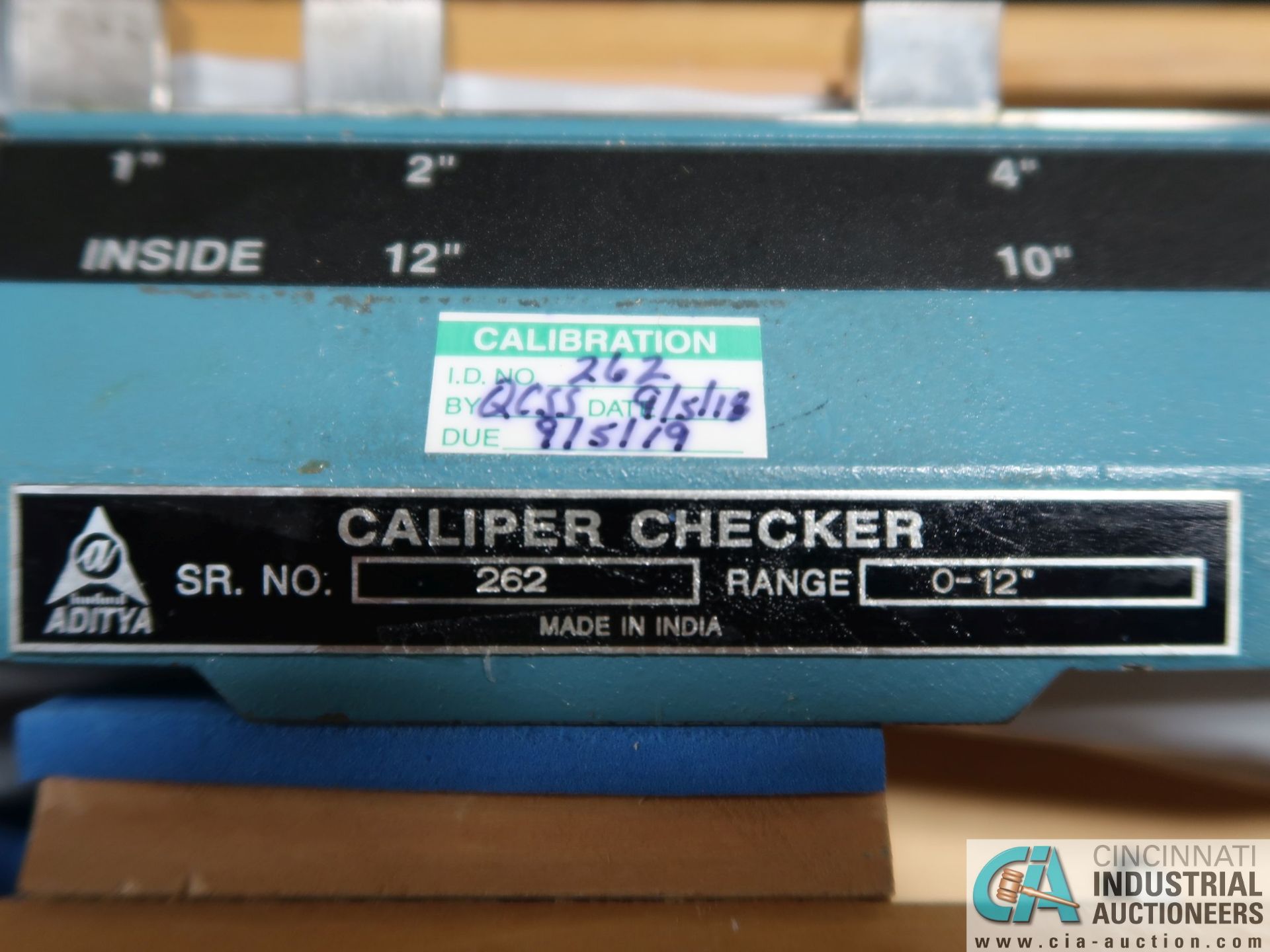 12" ADITYA MODEL 15930 CALIPER/ HEIGHT GAGE CHECKER; S/N 262 - Image 2 of 2
