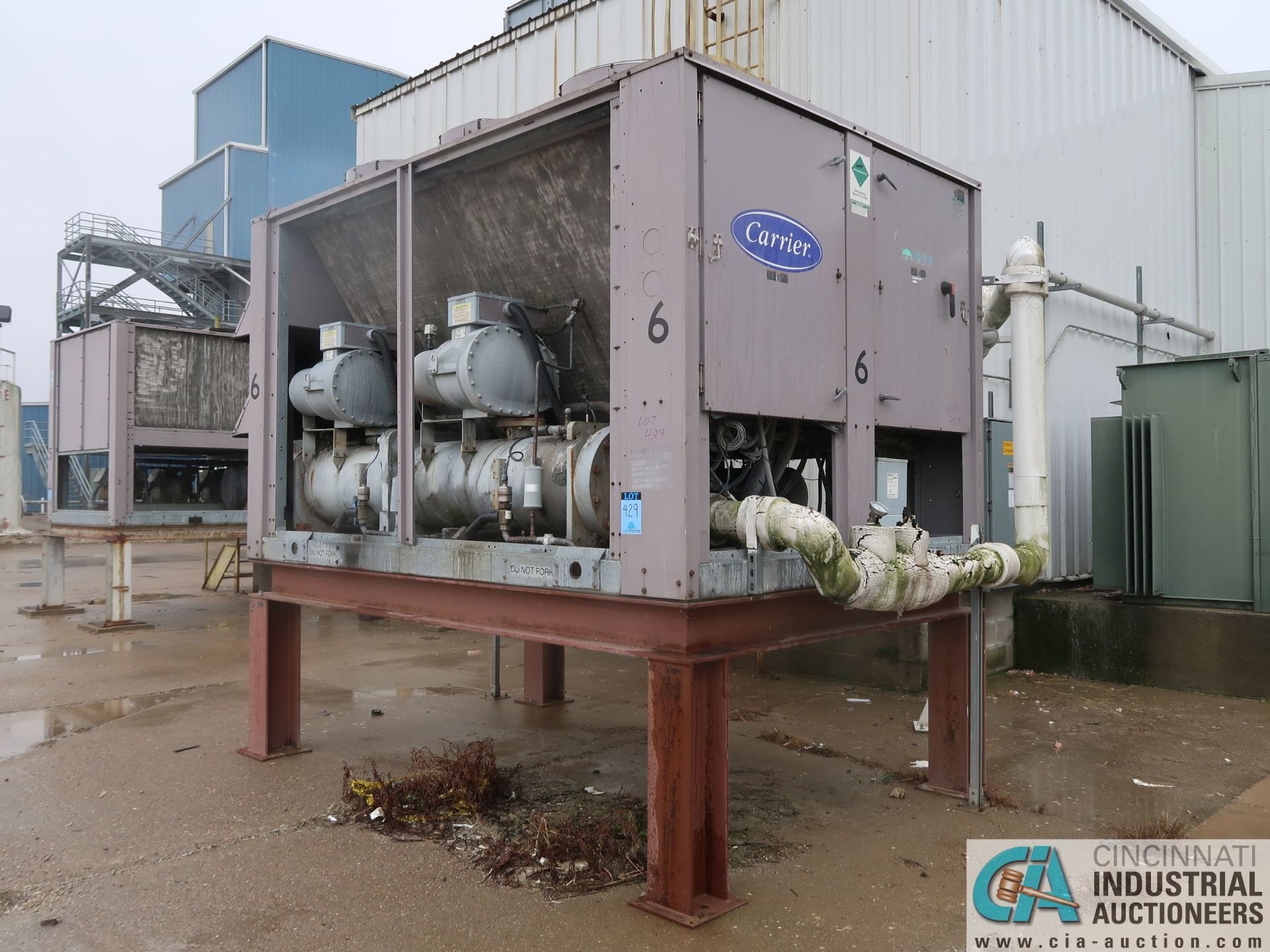 CARRIER MODEL 30GXN106 AIR COOLED CHILLER; S/N 781897, R134A, CHILLER NO. 6