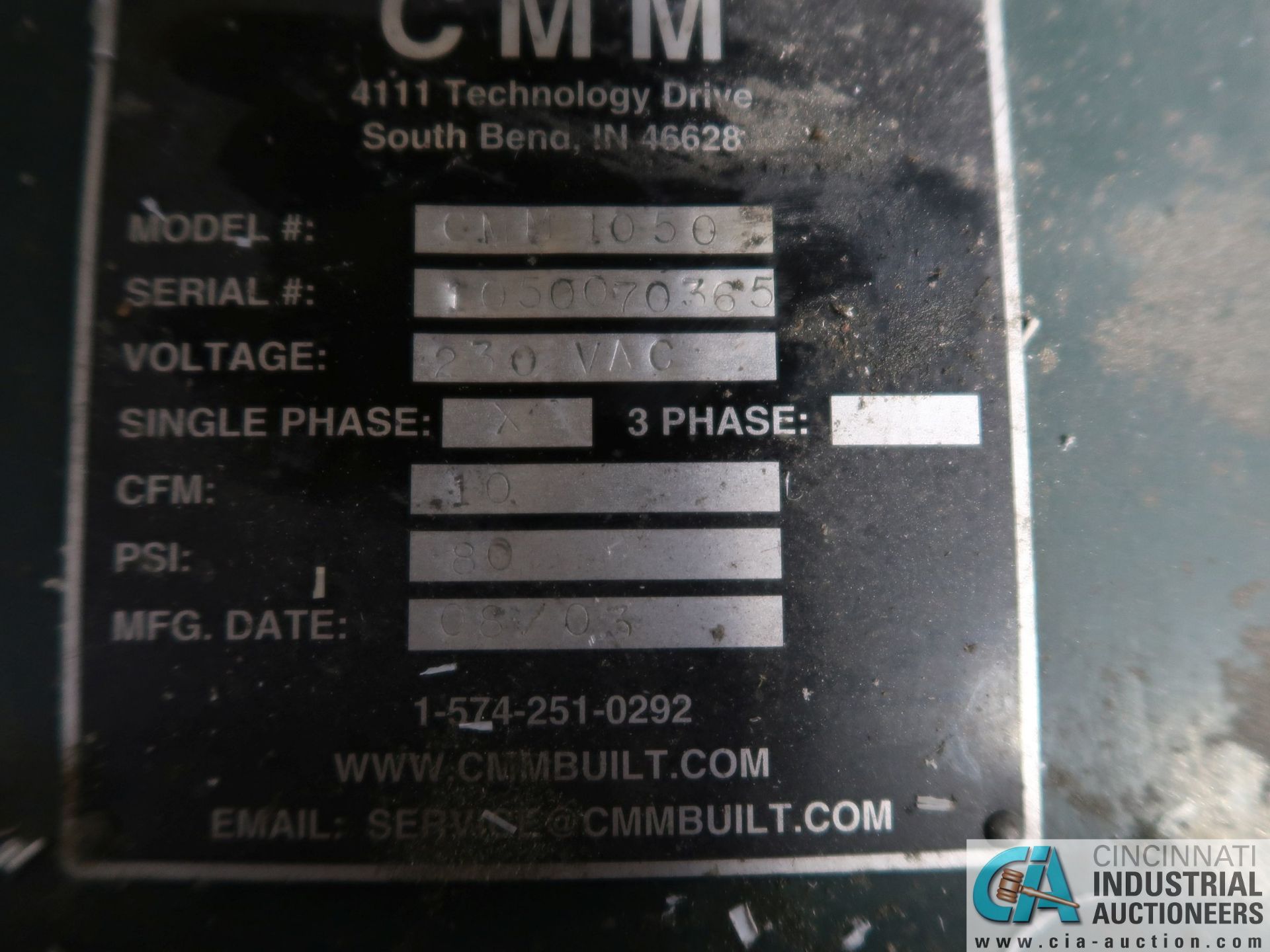 CMM MODEL CM1050 DUAL HEAD CNC FENCE ROUTER; S/N 1050070365, 10" X 12' LONG (APPROX.) ROLLER TABLES - Image 7 of 11