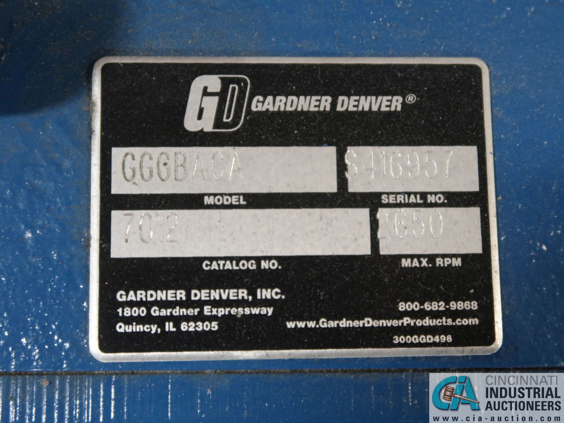 GARDNER DENVER MODEL GGGBACA CAT 7012 PUMP - Image 4 of 4