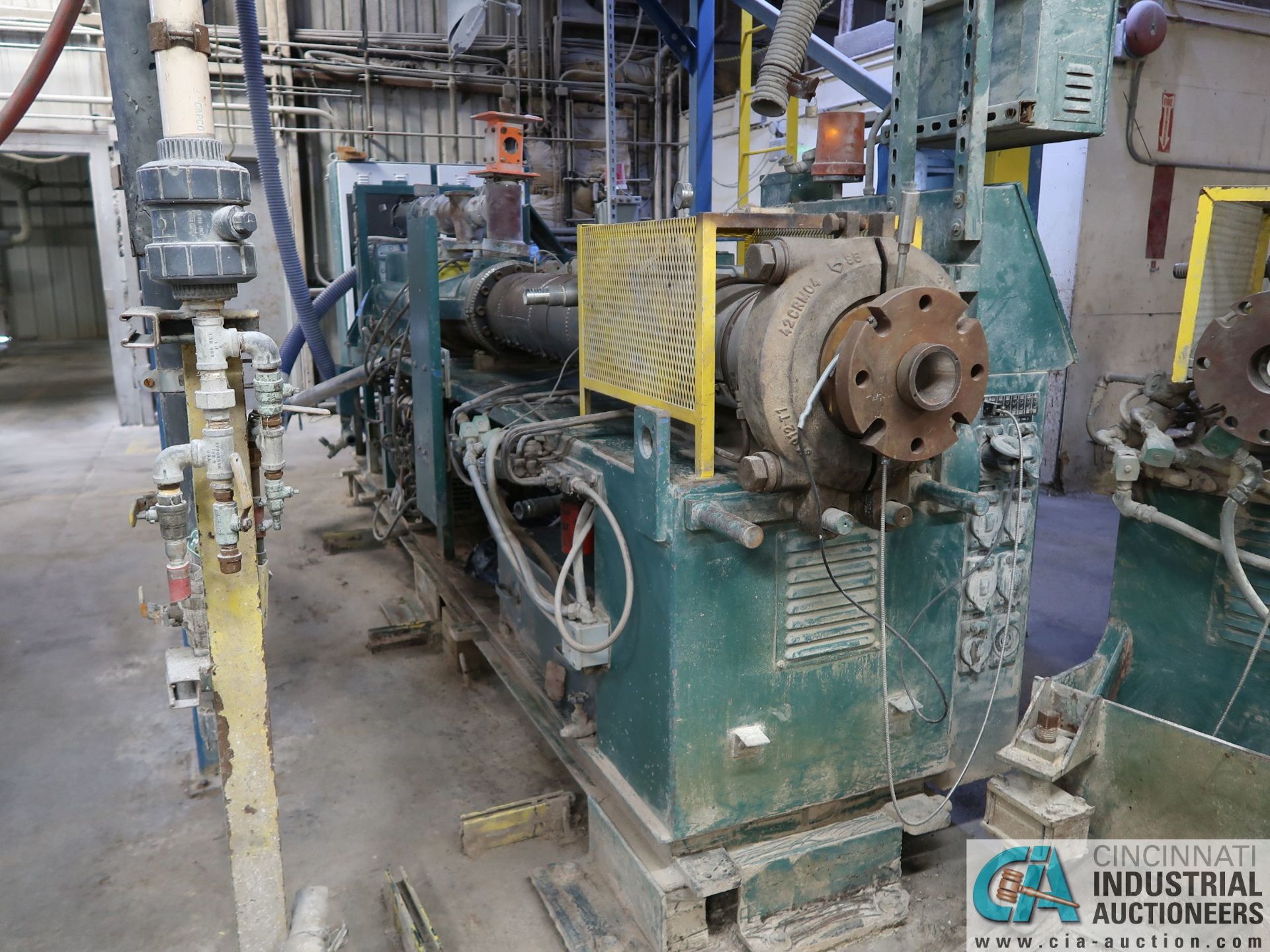 100-MM AMERICAN MAPLAN MODEL TS100 EXTRUDER; S/N 120511 (NEW 1986), 100 HP MOTOR & CONTROL CABINET