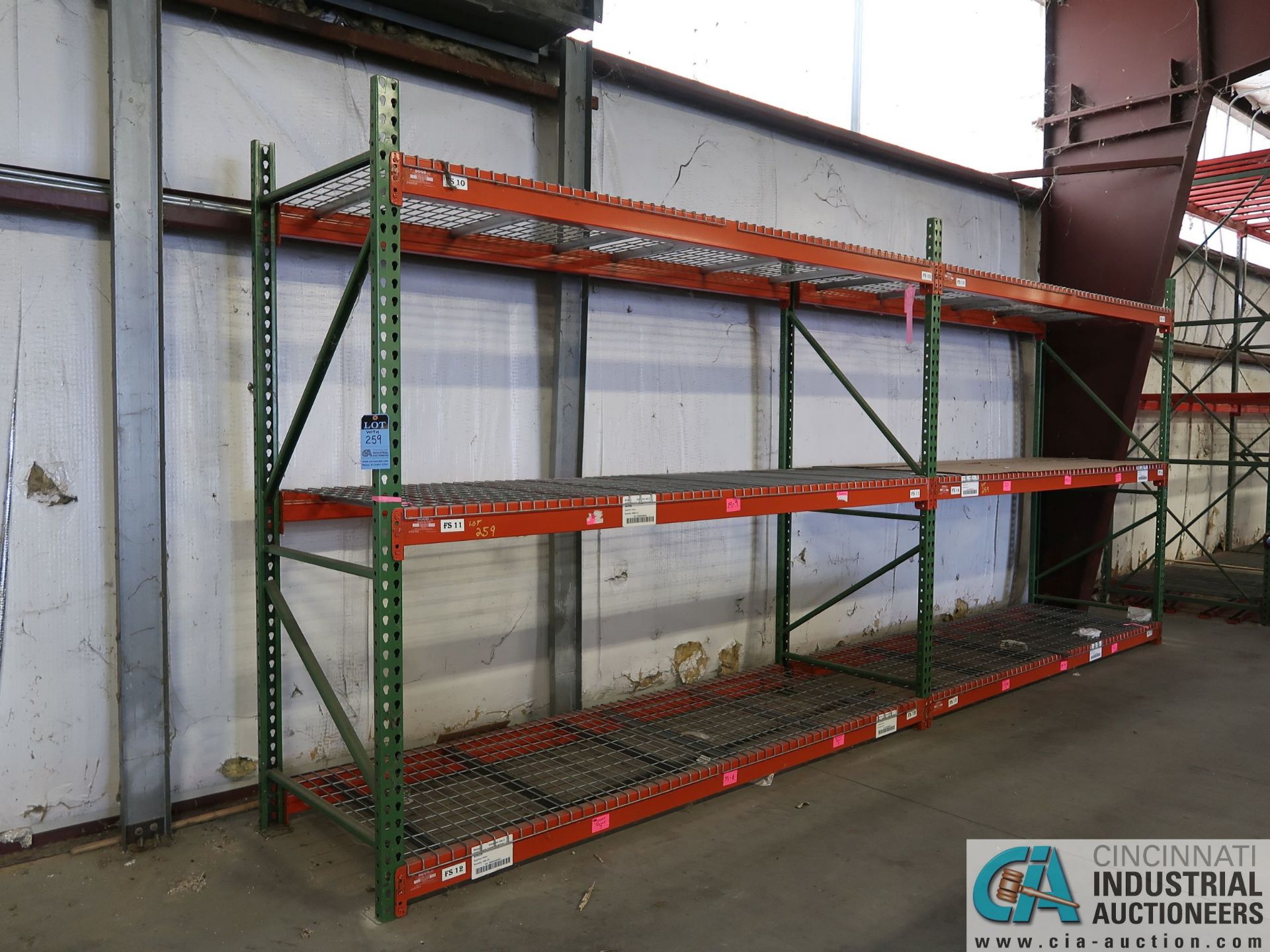 SECTIONS 3' X 9' X 8' HIGH PALLET RACK WITH DECKING - Image 6 of 6