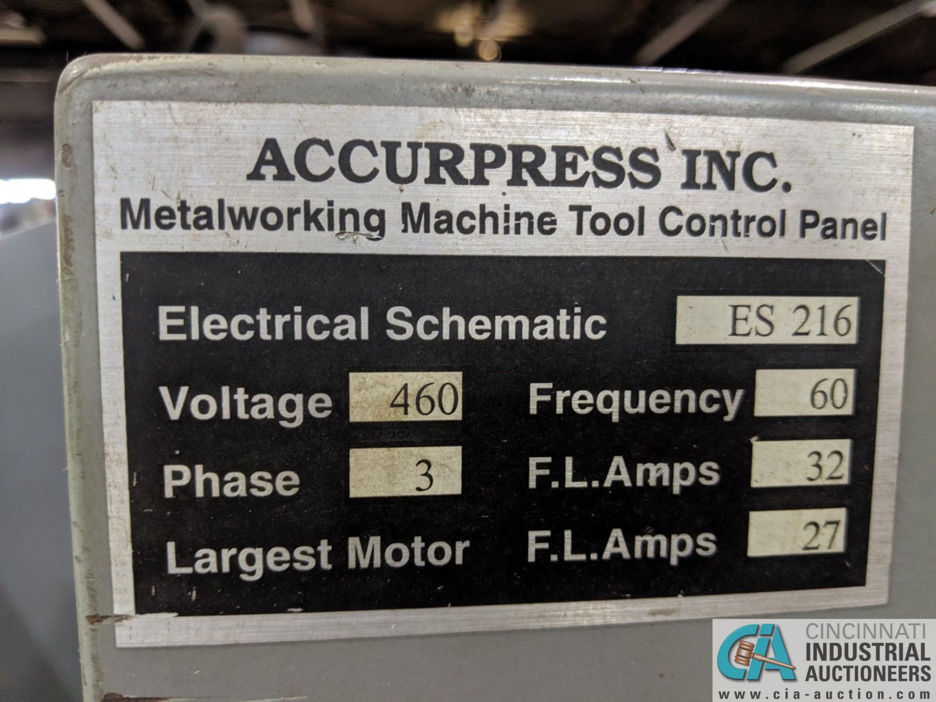 1/4" X 10' ACCUSHEAR MODEL 625010 HYDRAULIC SQUARING SHEAR WITH ACCUSHEAR BACK GAGUE WITH (3) 24" - Image 9 of 11