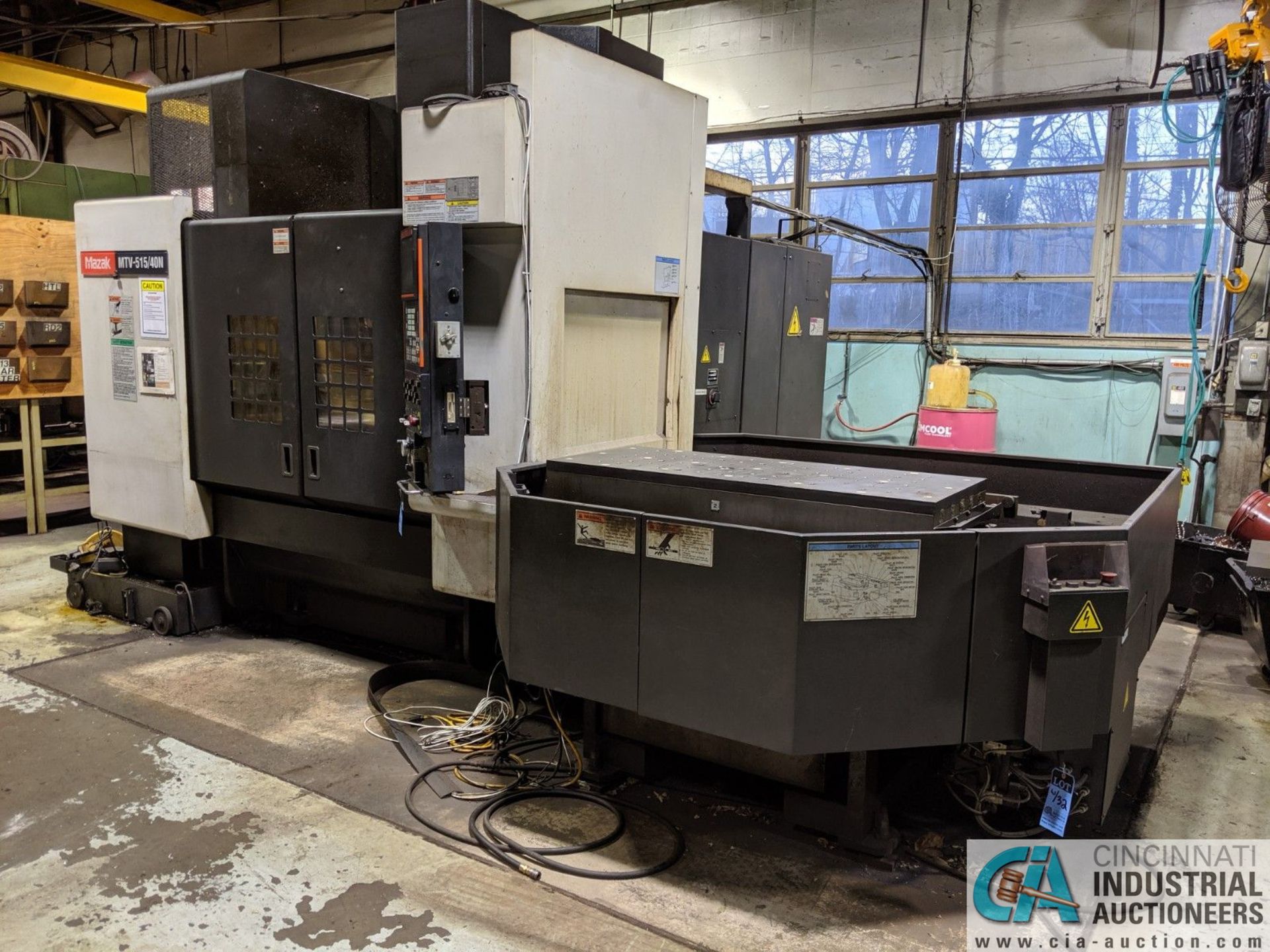 MAZAK MODEL MTV-515/40N CNC VERTICAL MACHINING CENTER WITH PALLET CHANGER; SN/ 72536, MAZATROL - Image 2 of 18