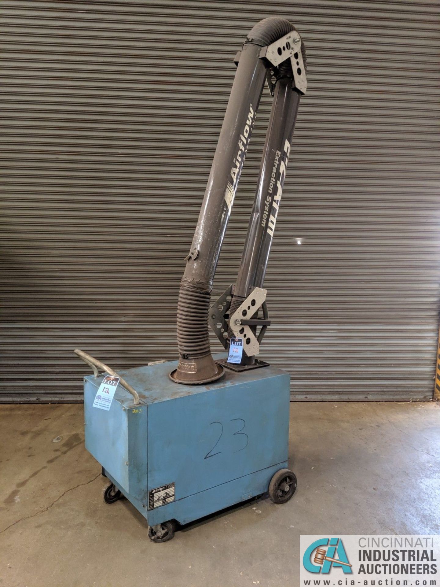 1.5 HP AIRFLOW SYSTEMS PORTABLE DUST COLLECTOR WITH "E-Z ARM" ARTICULATING EXTRACTION ARM; M/N - Image 2 of 5