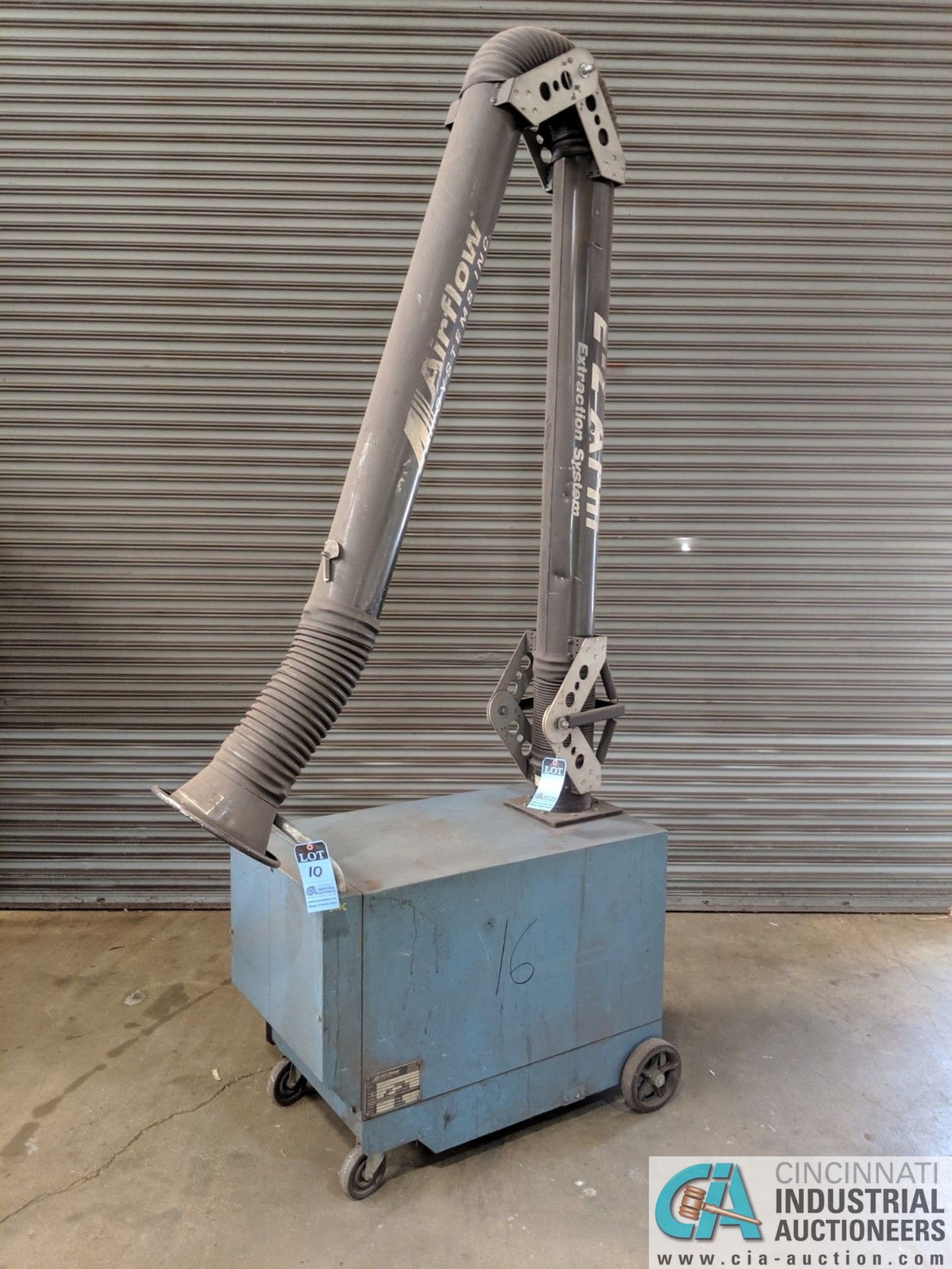 1.5 HP AIRFLOW SYSTEMS PORTABLE DUST COLLECTOR WITH "E-Z ARM" ARTICULATING EXTRACTION ARM; M/N - Image 2 of 5